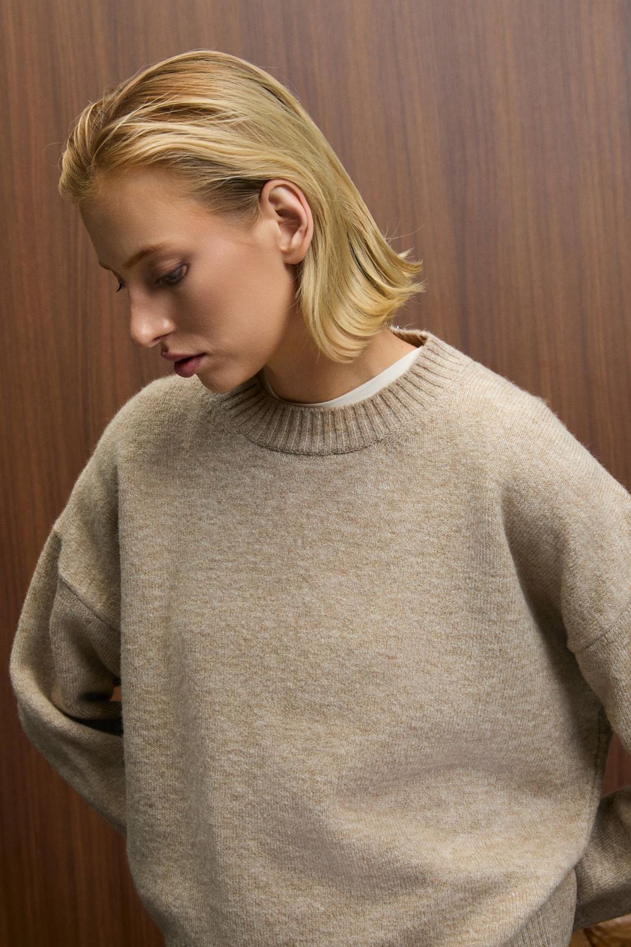 GRIMELANGE Oversized Ribbed Crew Neck Jumper 4
