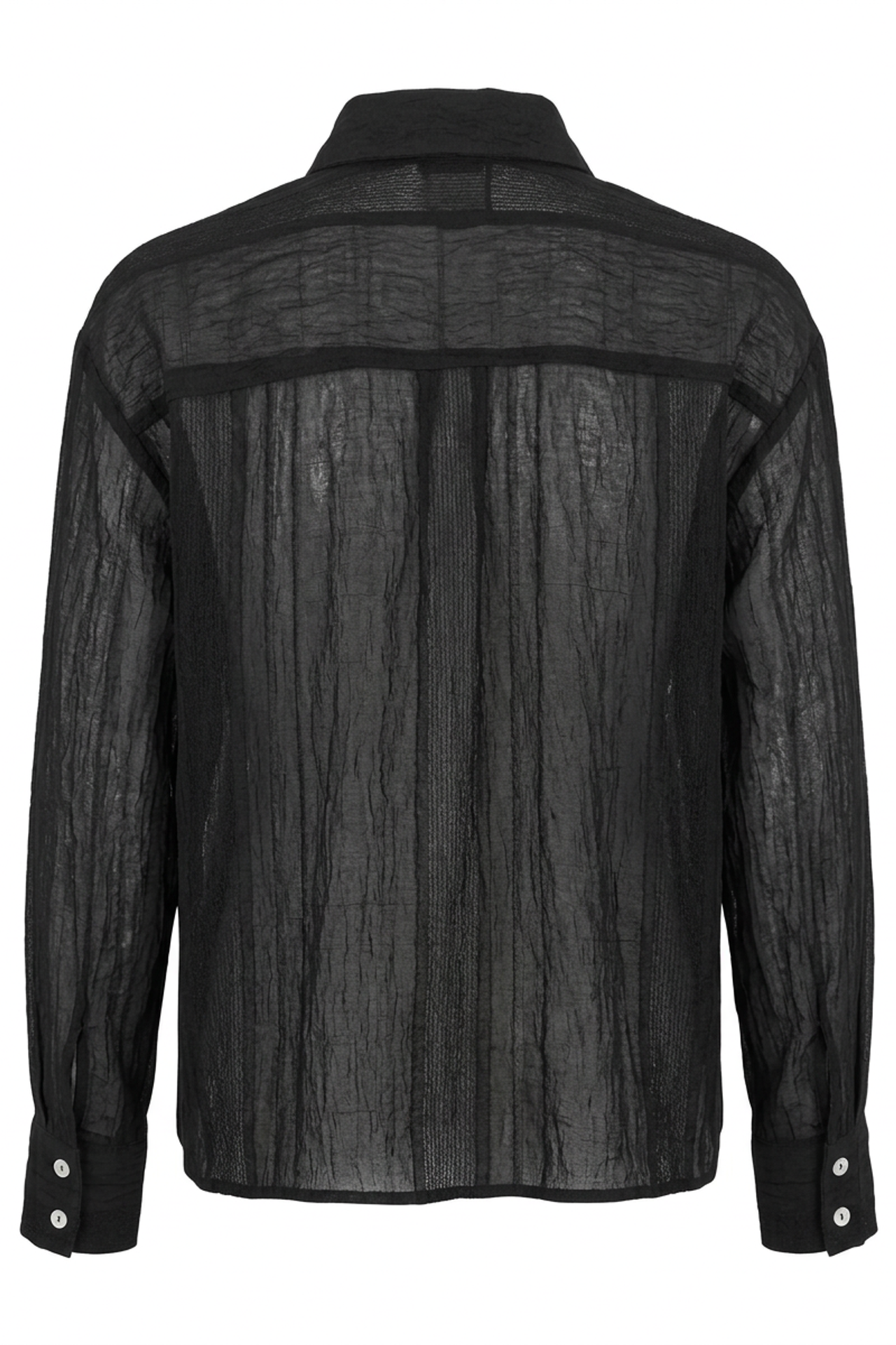 MY FASHION Textured Woven Long Sleeve Button-Up Shirt 5