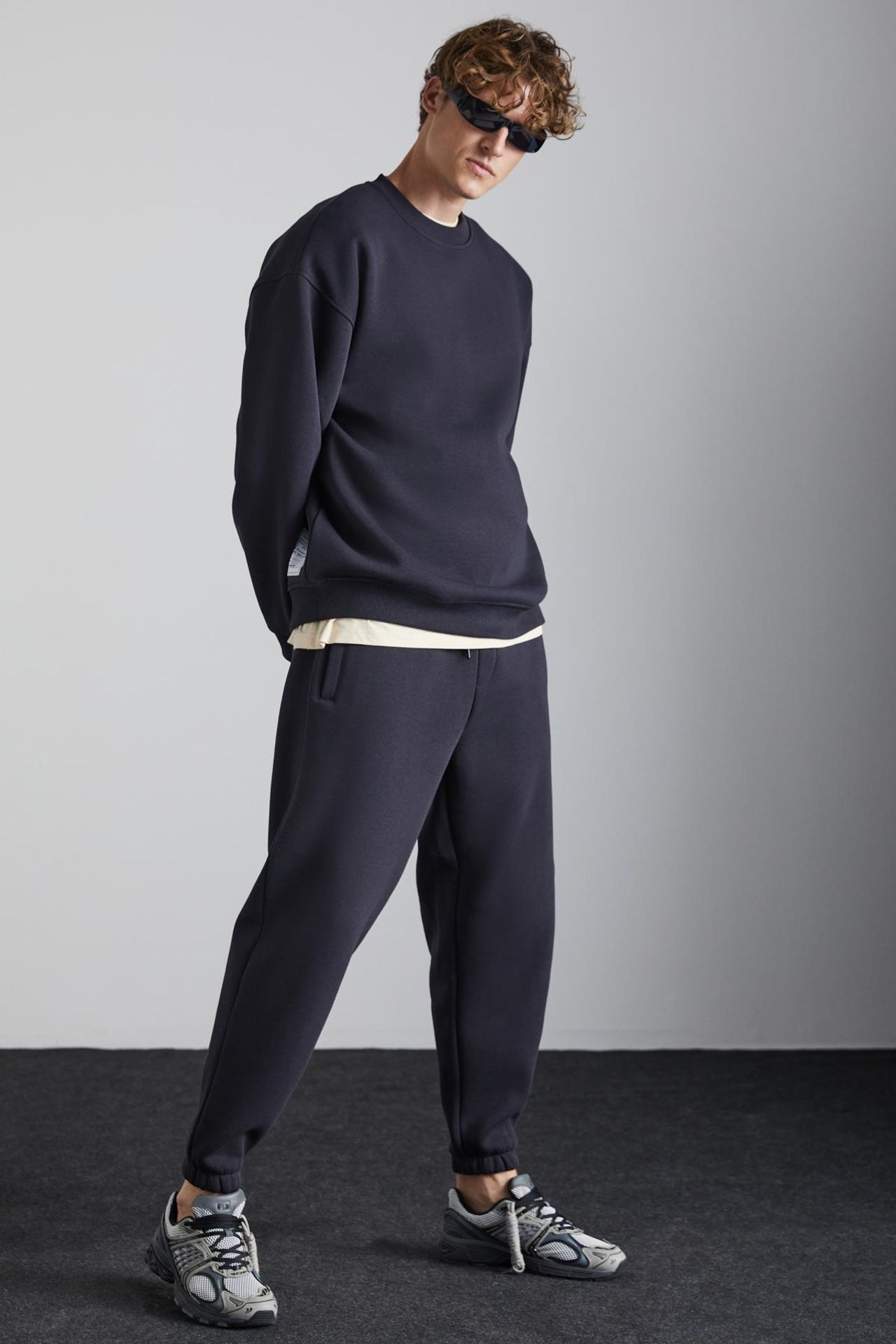 GRIMELANGE Bol Kesim Fitilli Bisiklet Yaka Sweatshirt 3