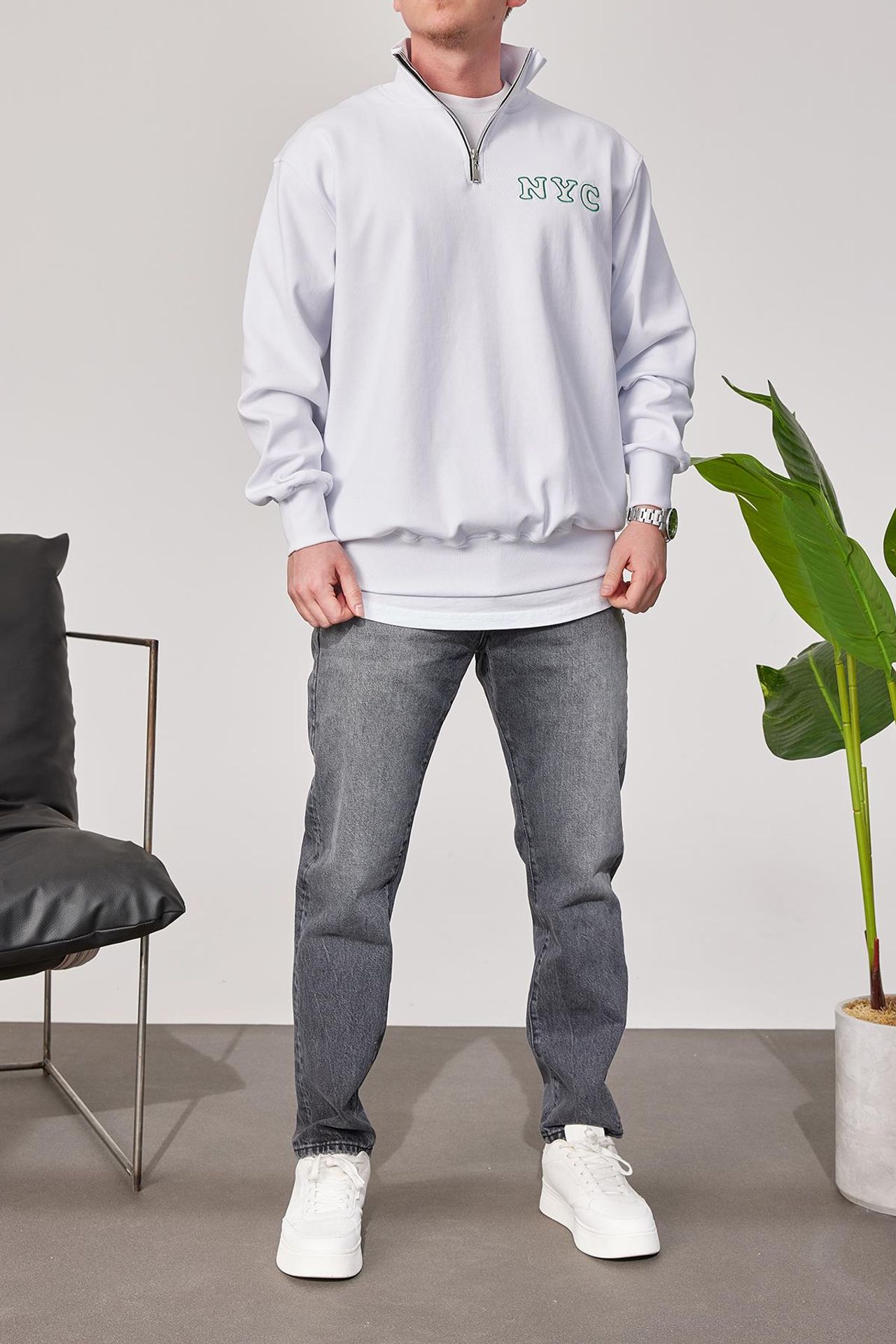 NOMARC Rahat Bisiklet Yaka Sweatshirt 3