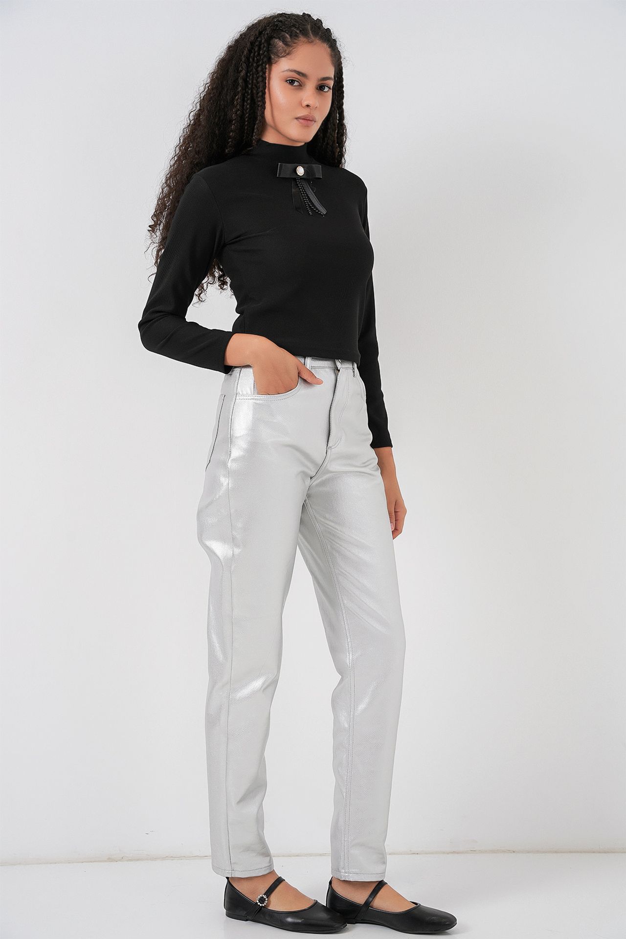 BDART High Waist Straight Leg Denim Pants 3