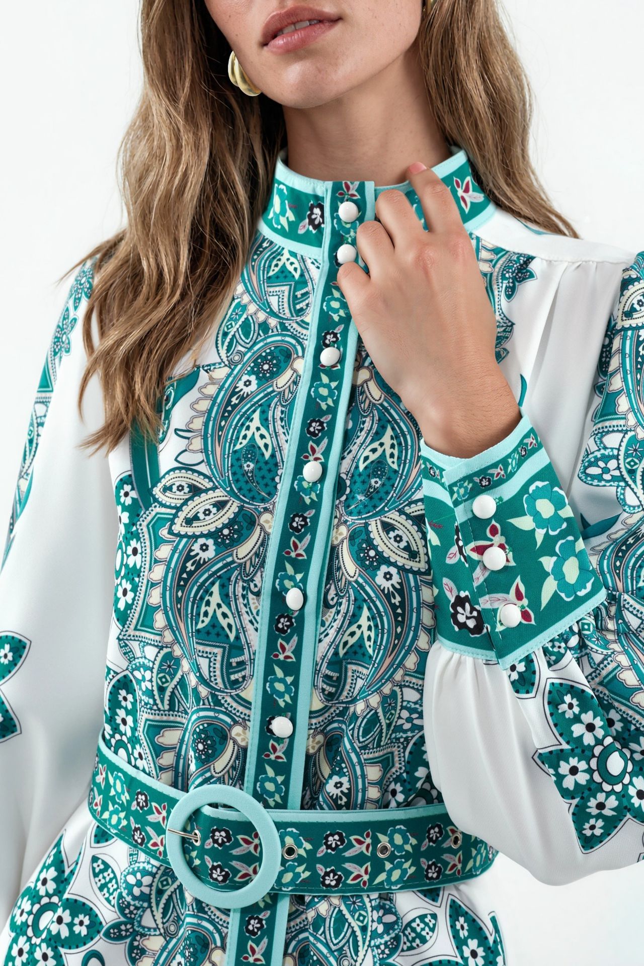 MSN Printed Belted Mini Dress 4
