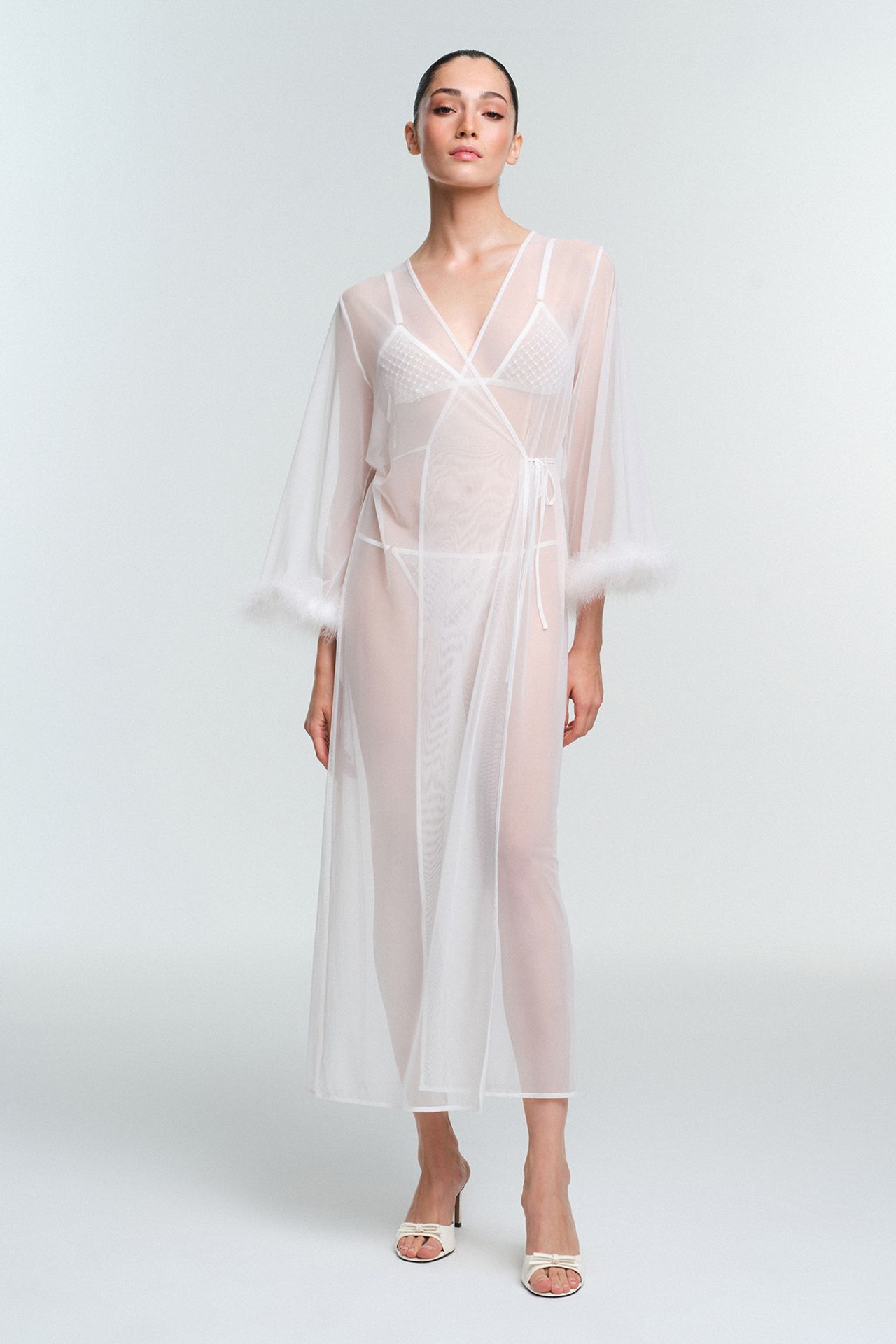 PENTI Kırık Pelia Belted Long Sleeve Robe 1