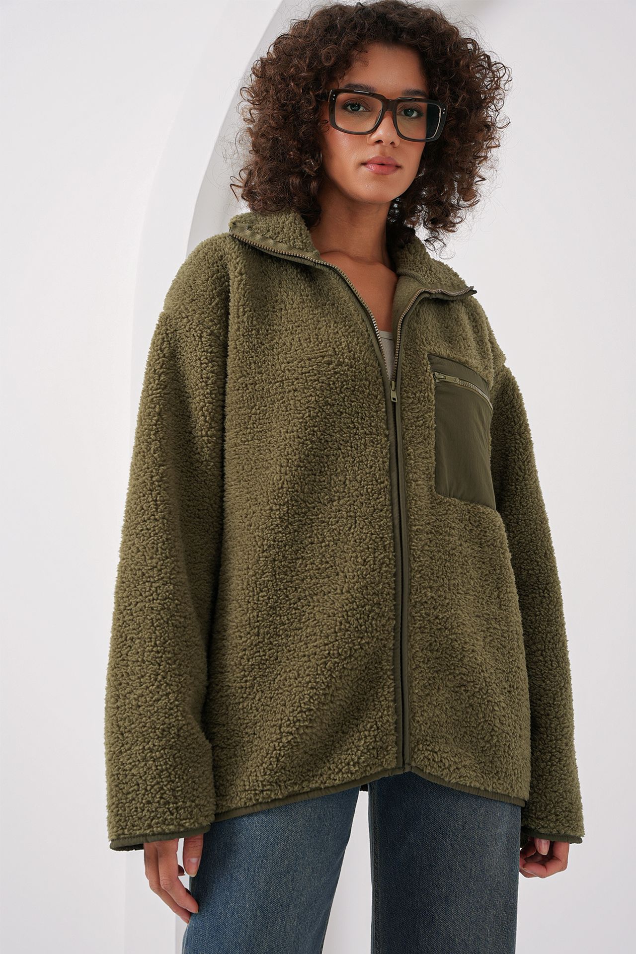 BDART Pocket Detailed Oversized Plush Coat 4