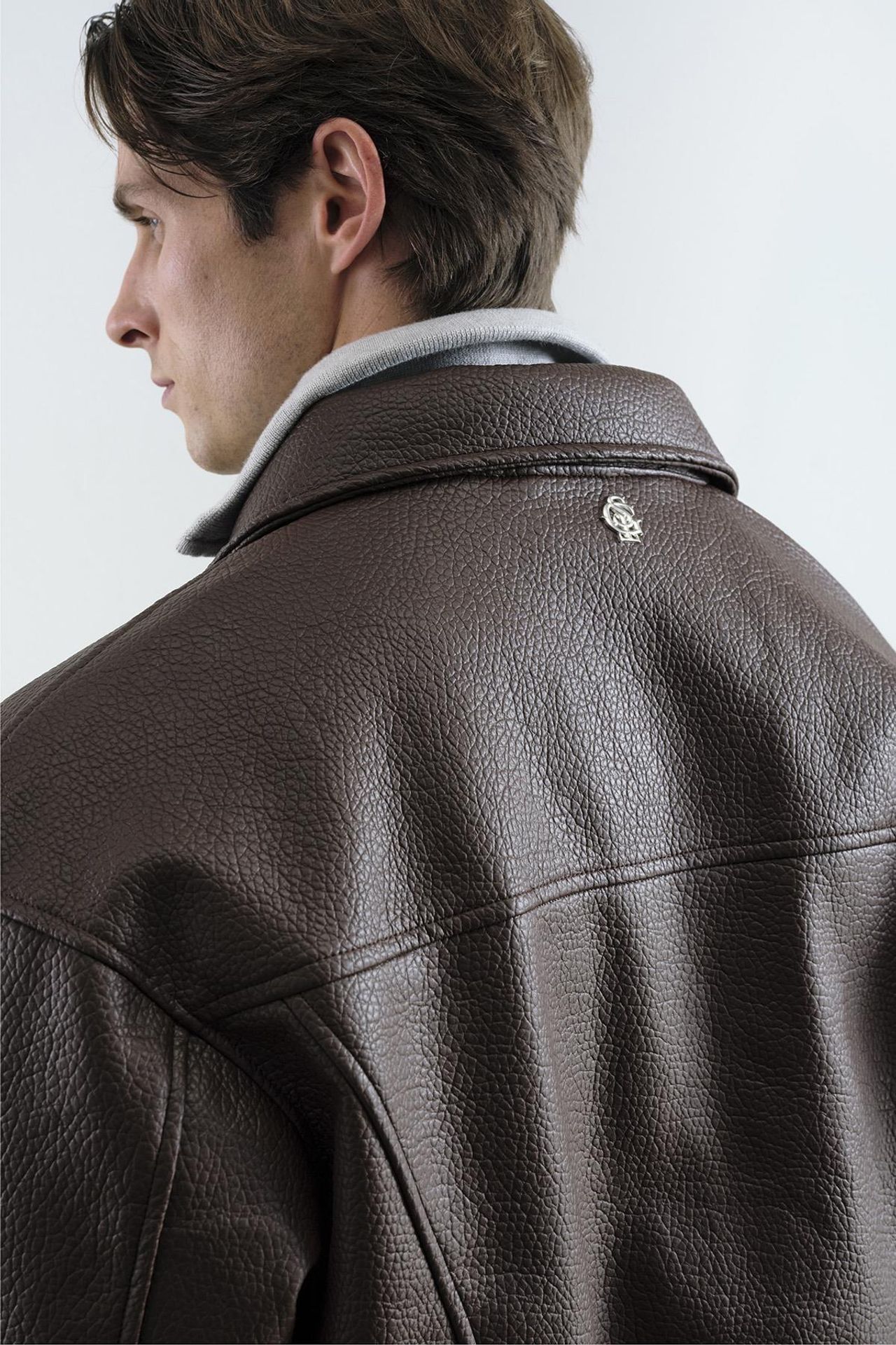 GIESTO Short Faux Leather Zip Jacket 5