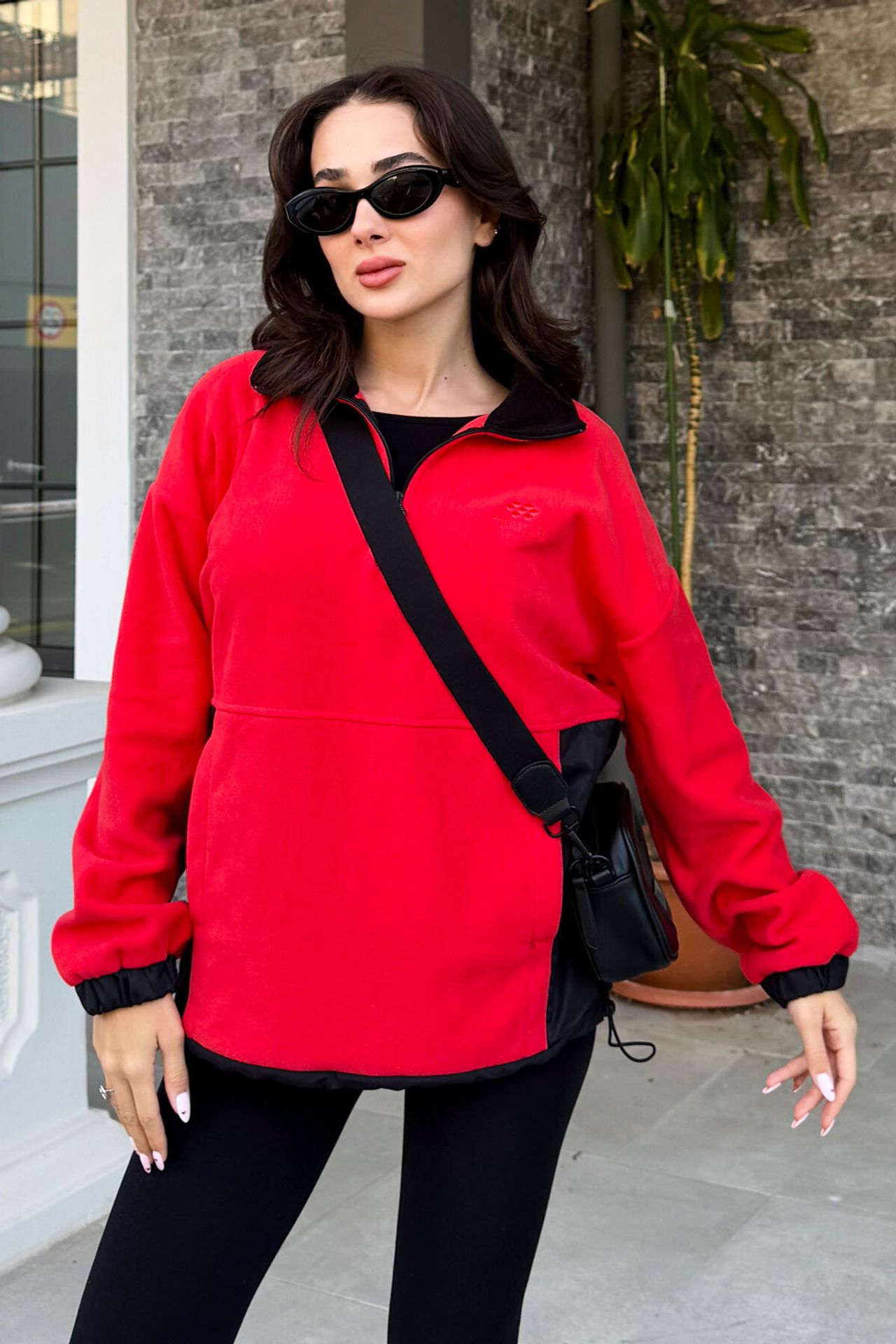 TOMMY Oversized Half-zip Plush Sweatshirt 3