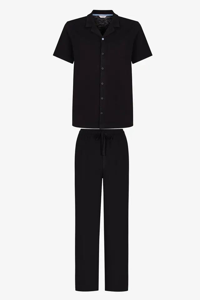 PENTI Men's City Short Sleeve Shirt Pants Pajama Set