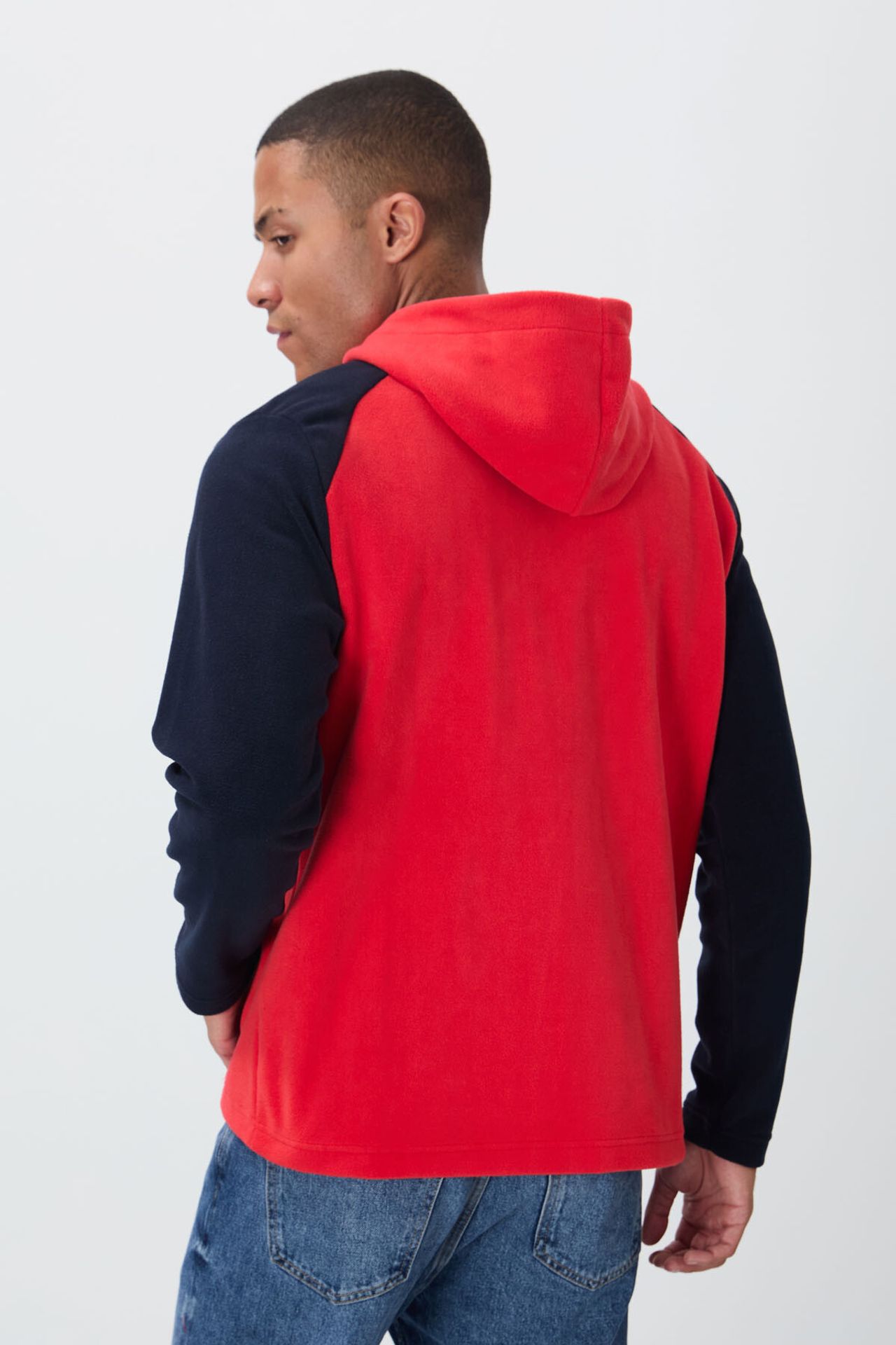 TOMMY Men's Plush Zip-up Hooded Sweatshirt 4