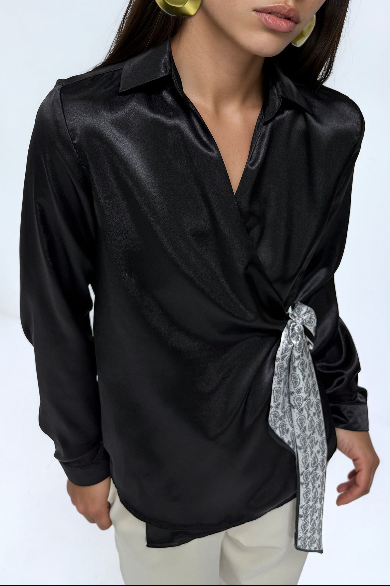 BDART Women's Satin Tie-Front Shirt 2