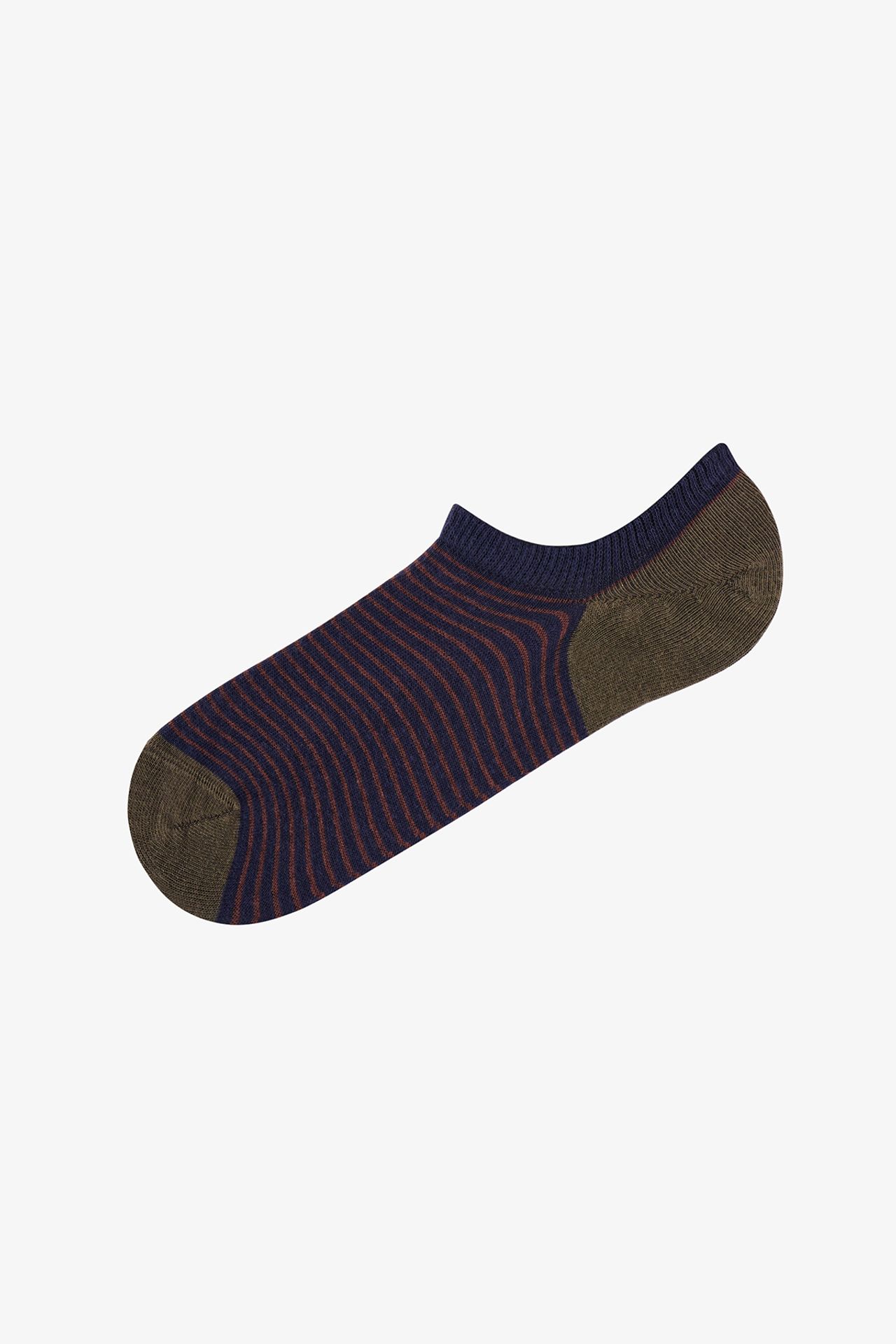 PENTI Men's Below Surface Striped Pair Sneaker Socks 4