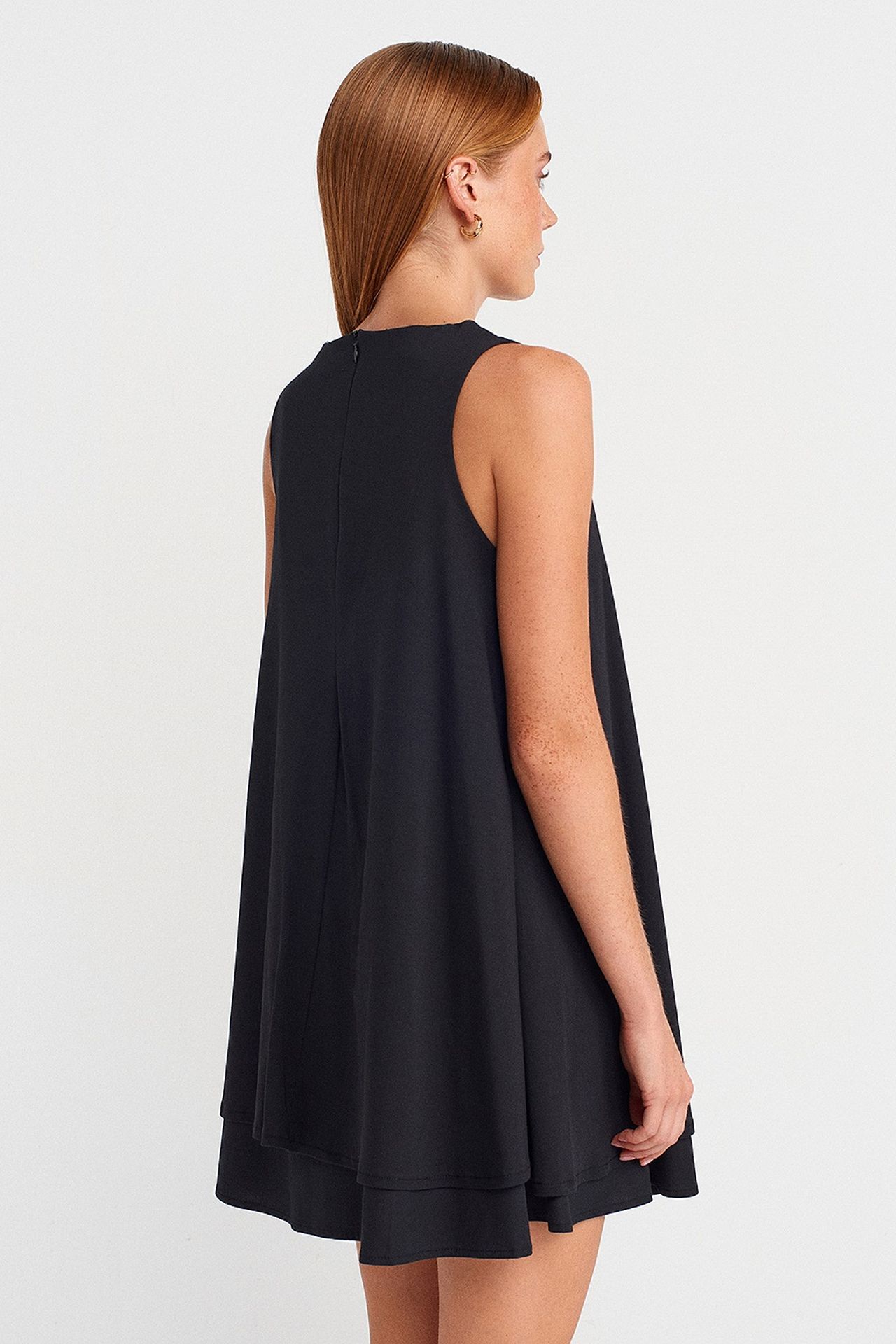 DILVIN Cotton Poplin Sleeveless Mini Shift Dress 2