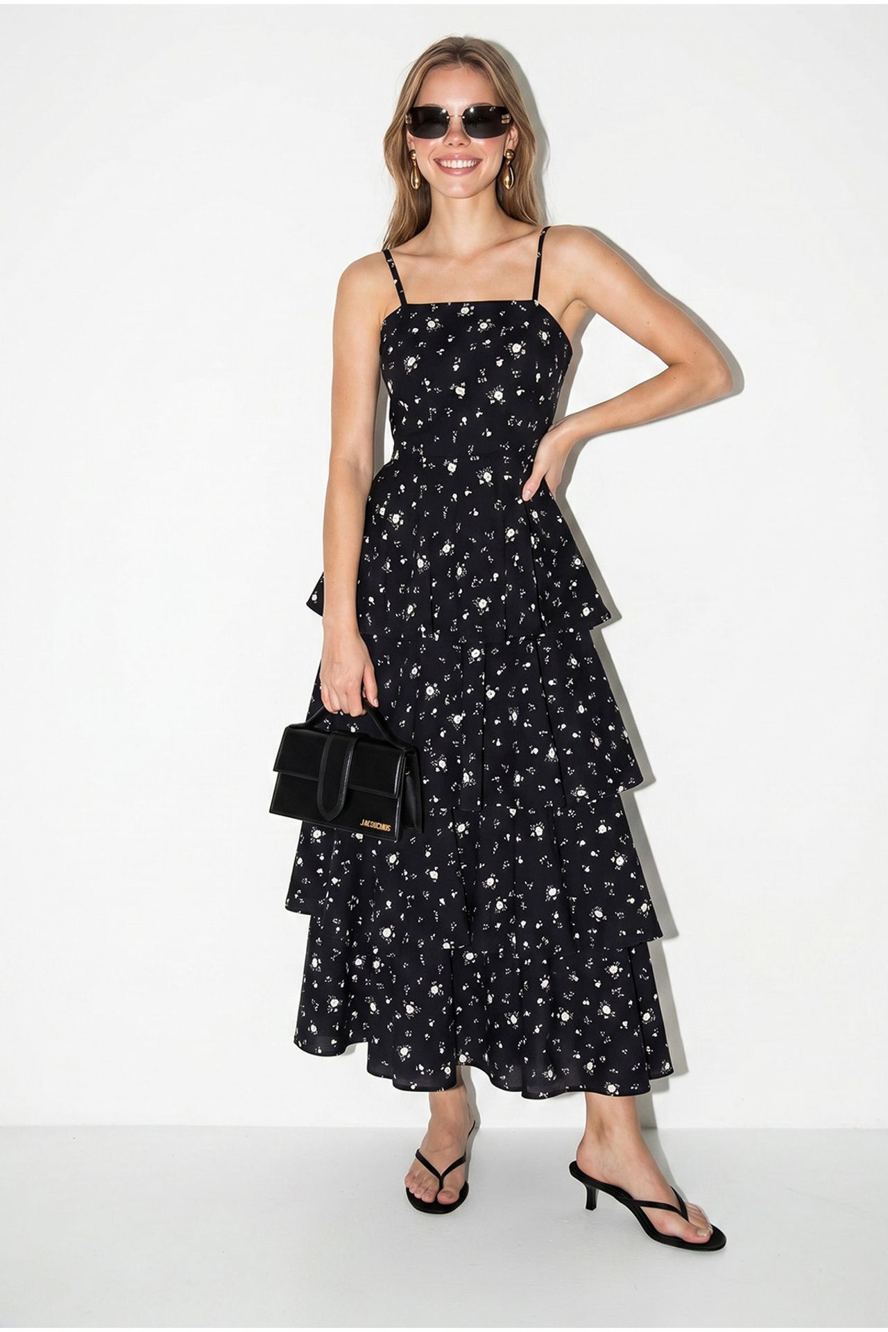 LUCCI Floral Chiffon Maxi Dress 2