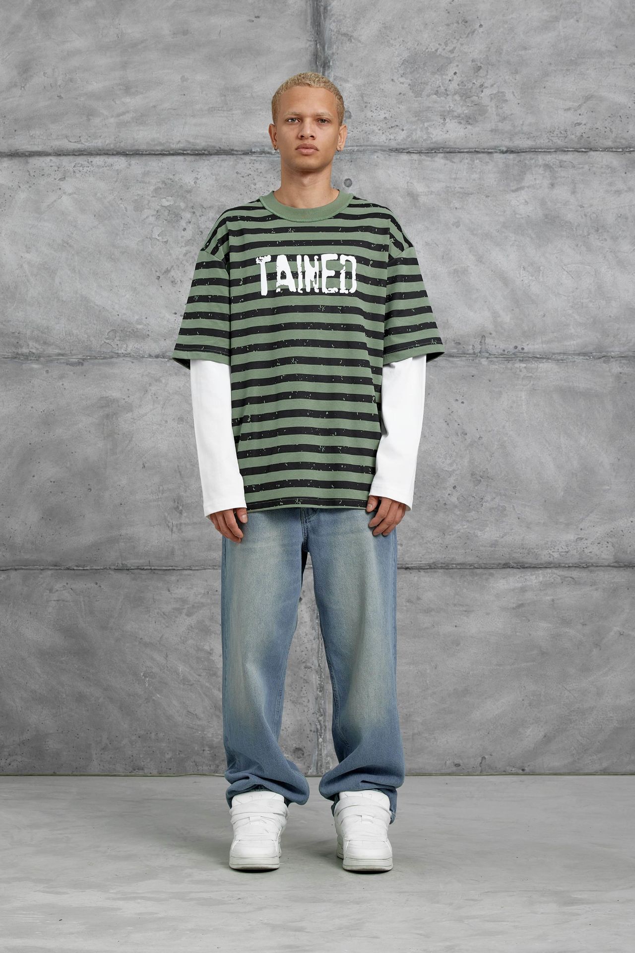 NOMARC Bol Çizgili Bisiklet Yaka Sweatshirt 2