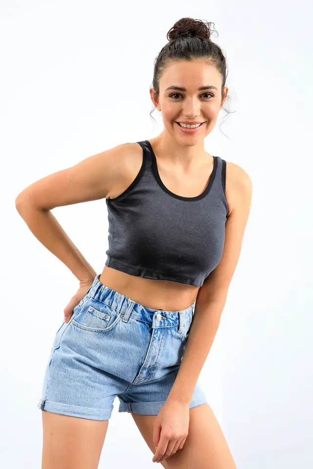 TOMMY Ribbed Sleeveless Crop Top