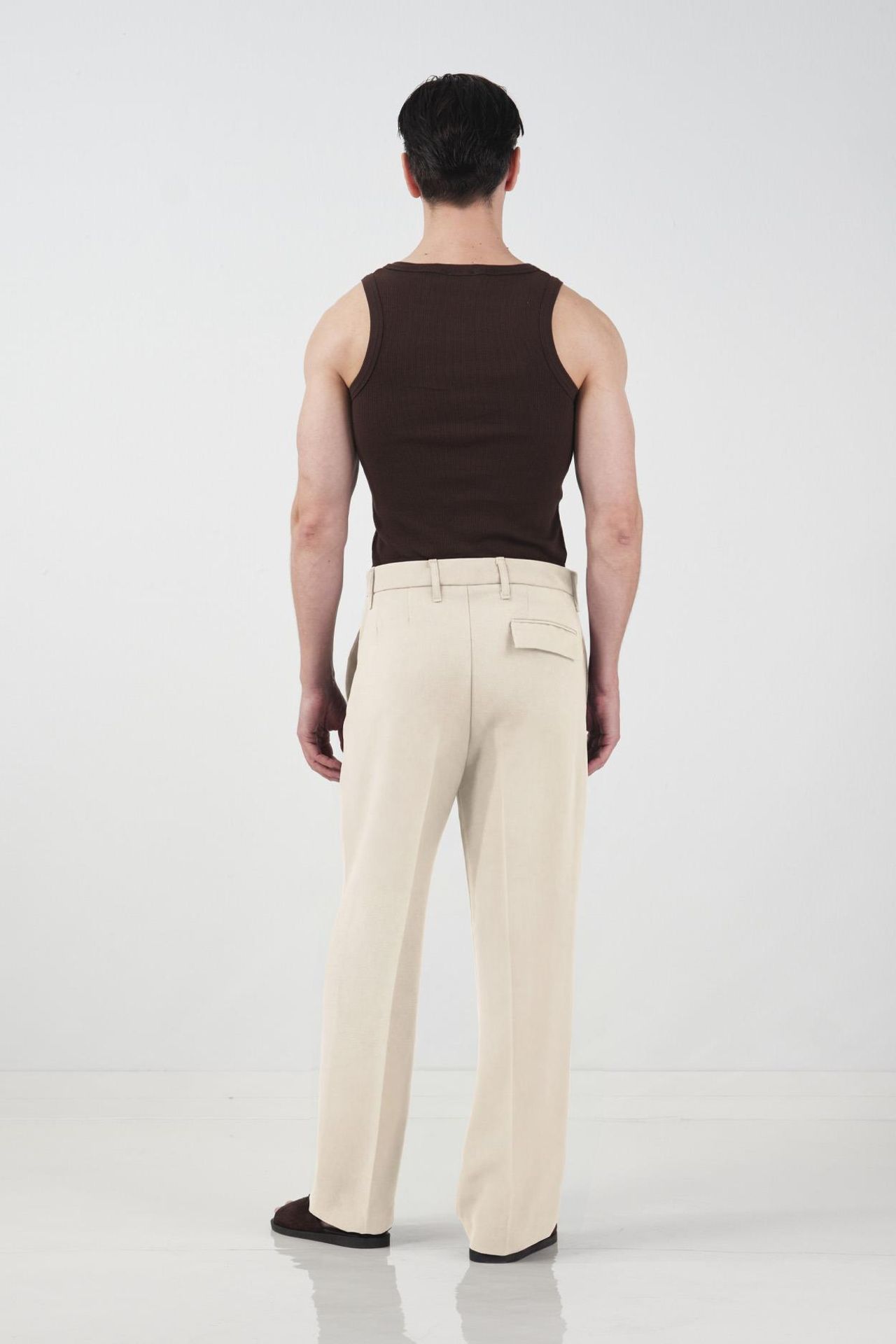 GIESTO Mid Waist Straight Leg Tailored Trousers 3