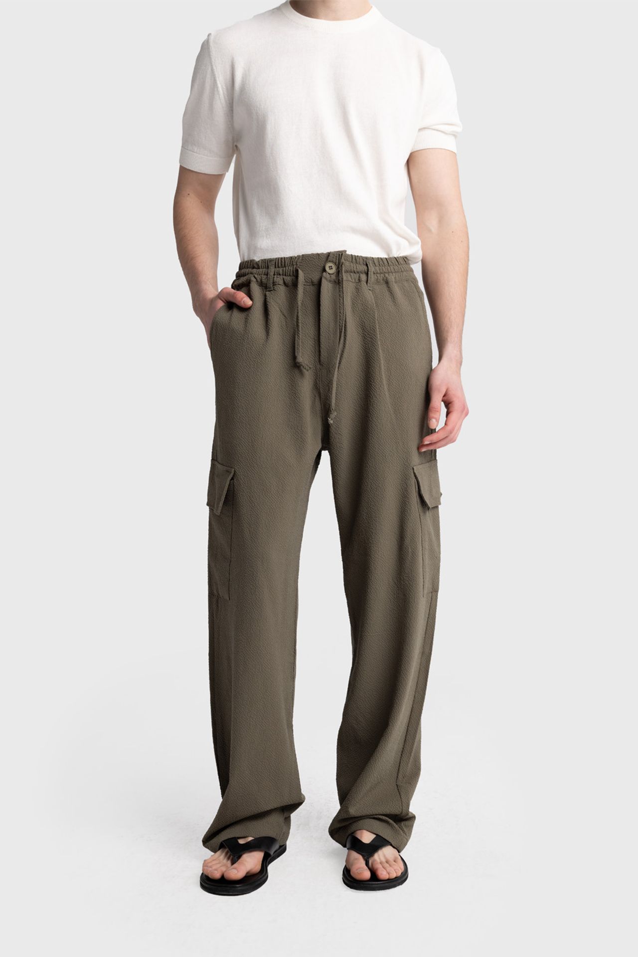 GIESTO Men's Cotton Straight-Leg Knit Pants 2
