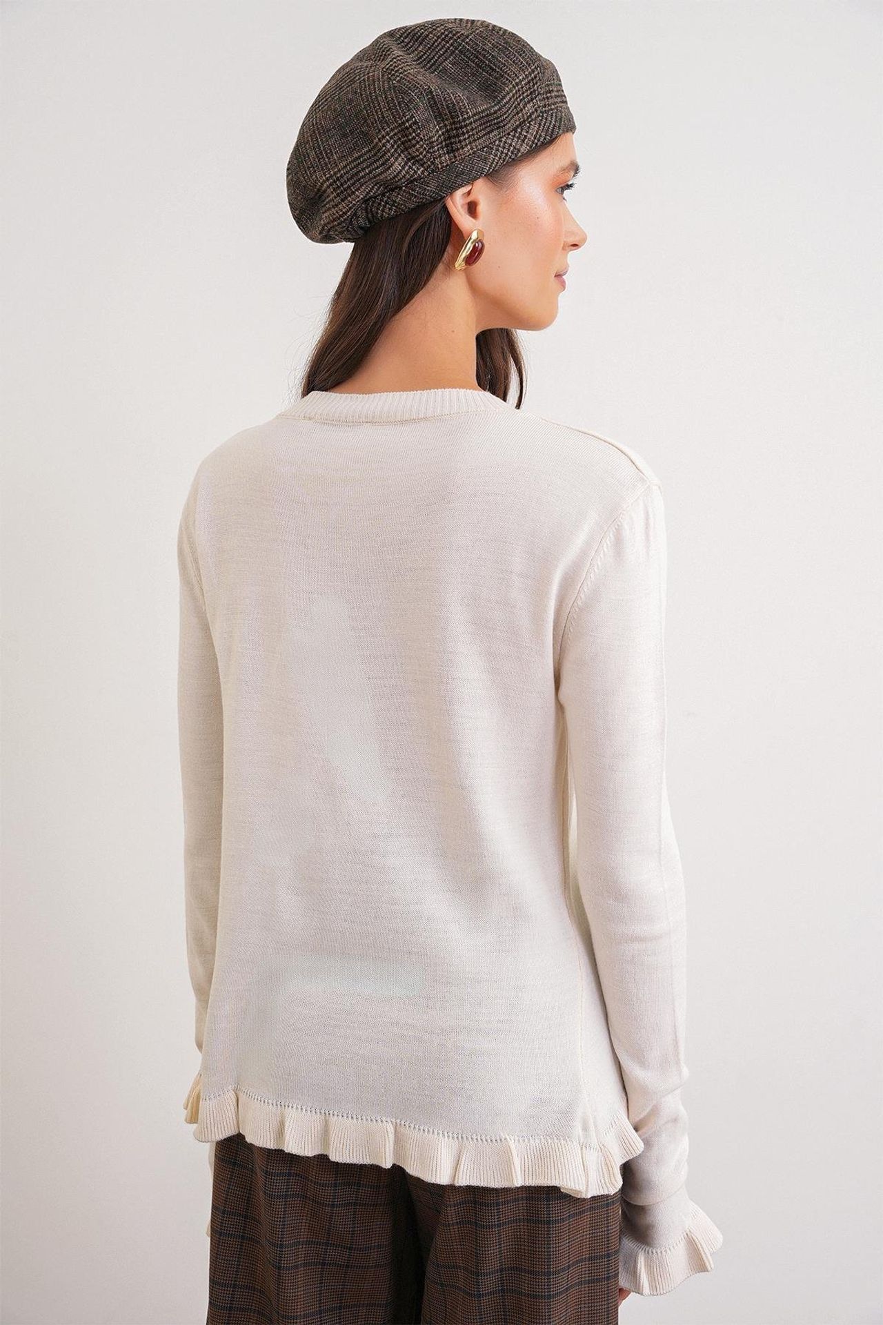 MIXRAY Frilly Ribbed Knit Cardigan 6