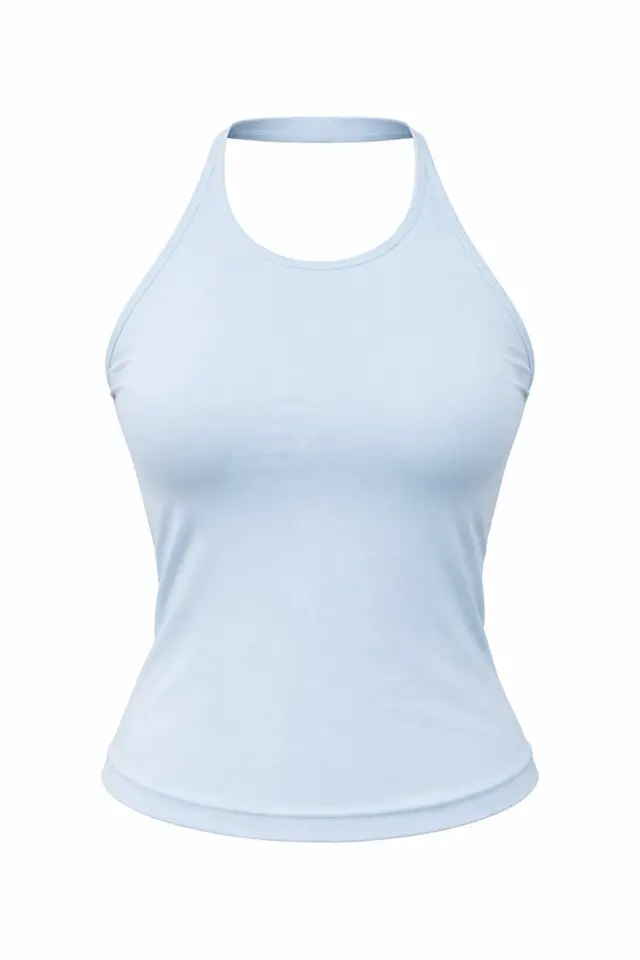 MIXRAY Backless Halterneck Knit Blouse