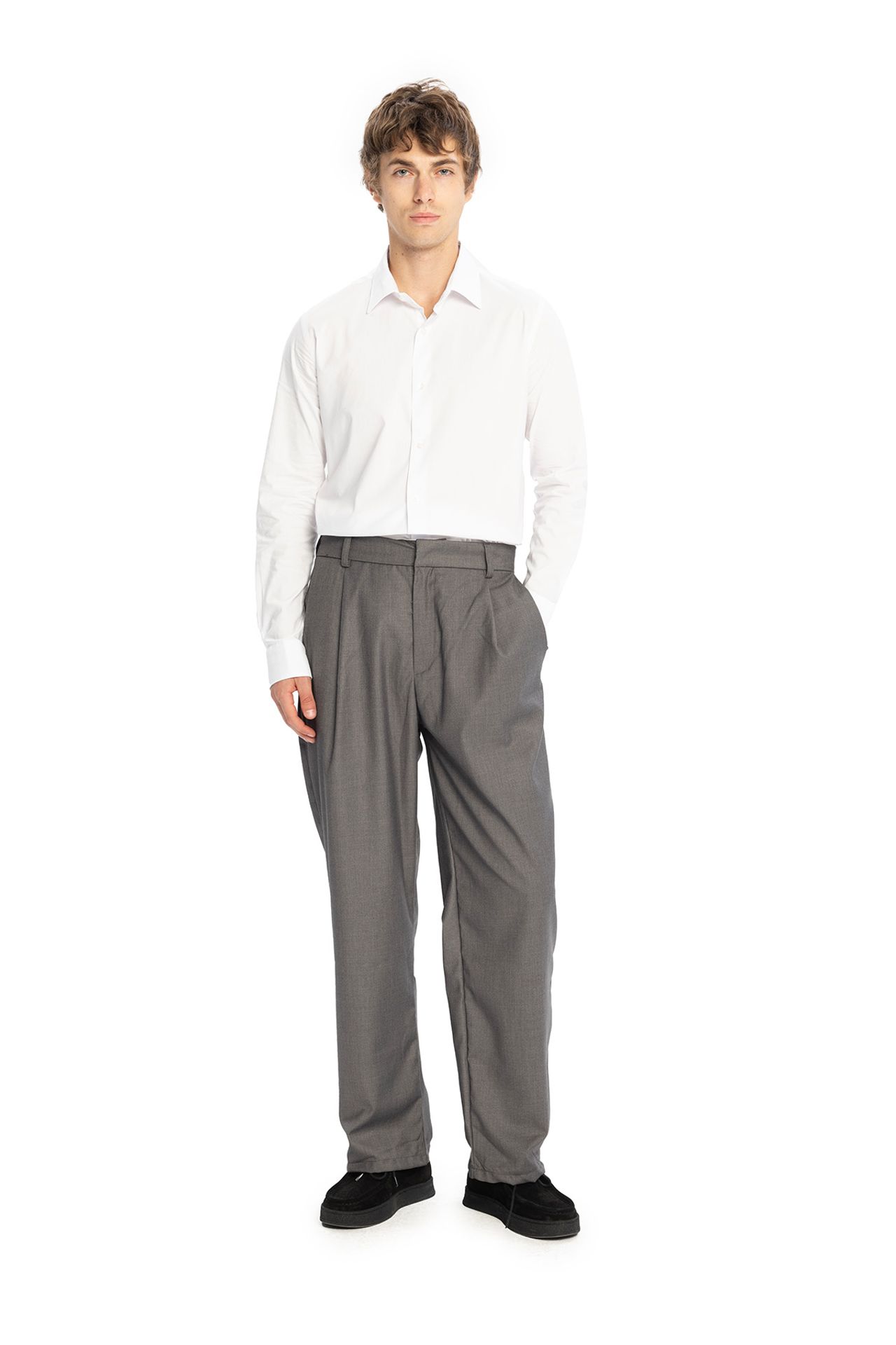 GIESTO Pleated Regular Fit Pants 1