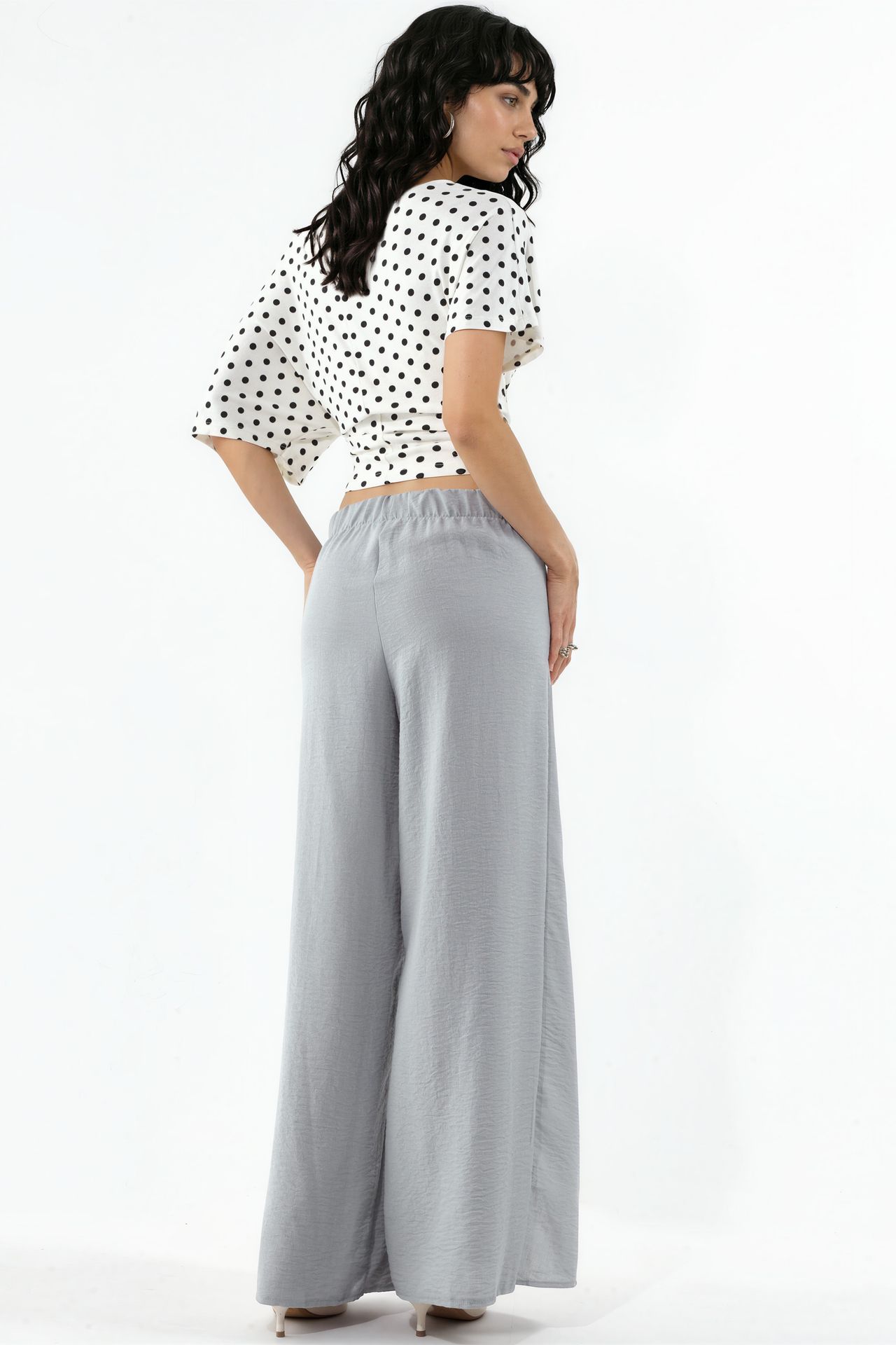 BUSEM Drawstring Waist Crepe Trousers with Tie Detail 3