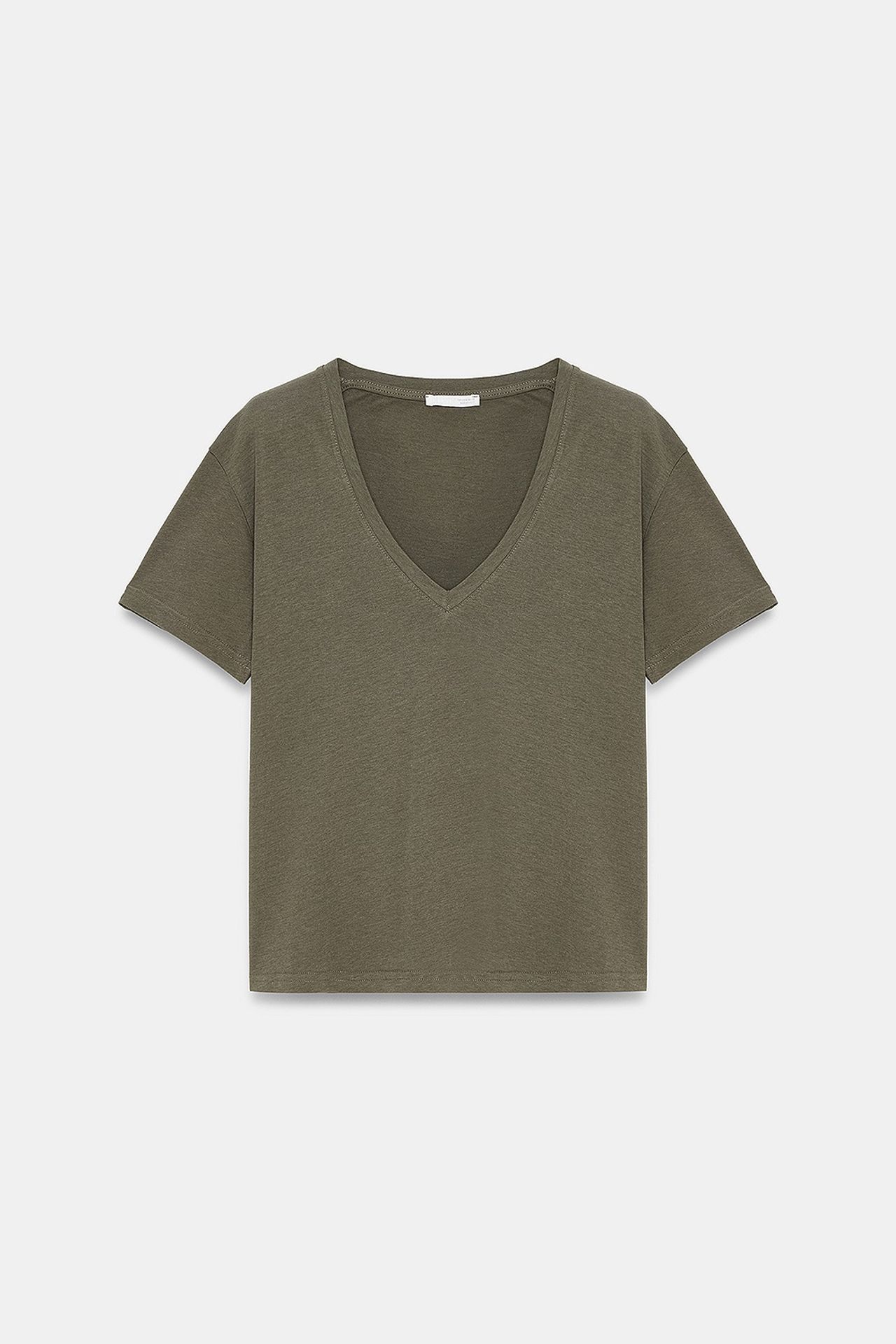 DILVIN Cotton Tencel V-Neck Short-Sleeve Blouse 5