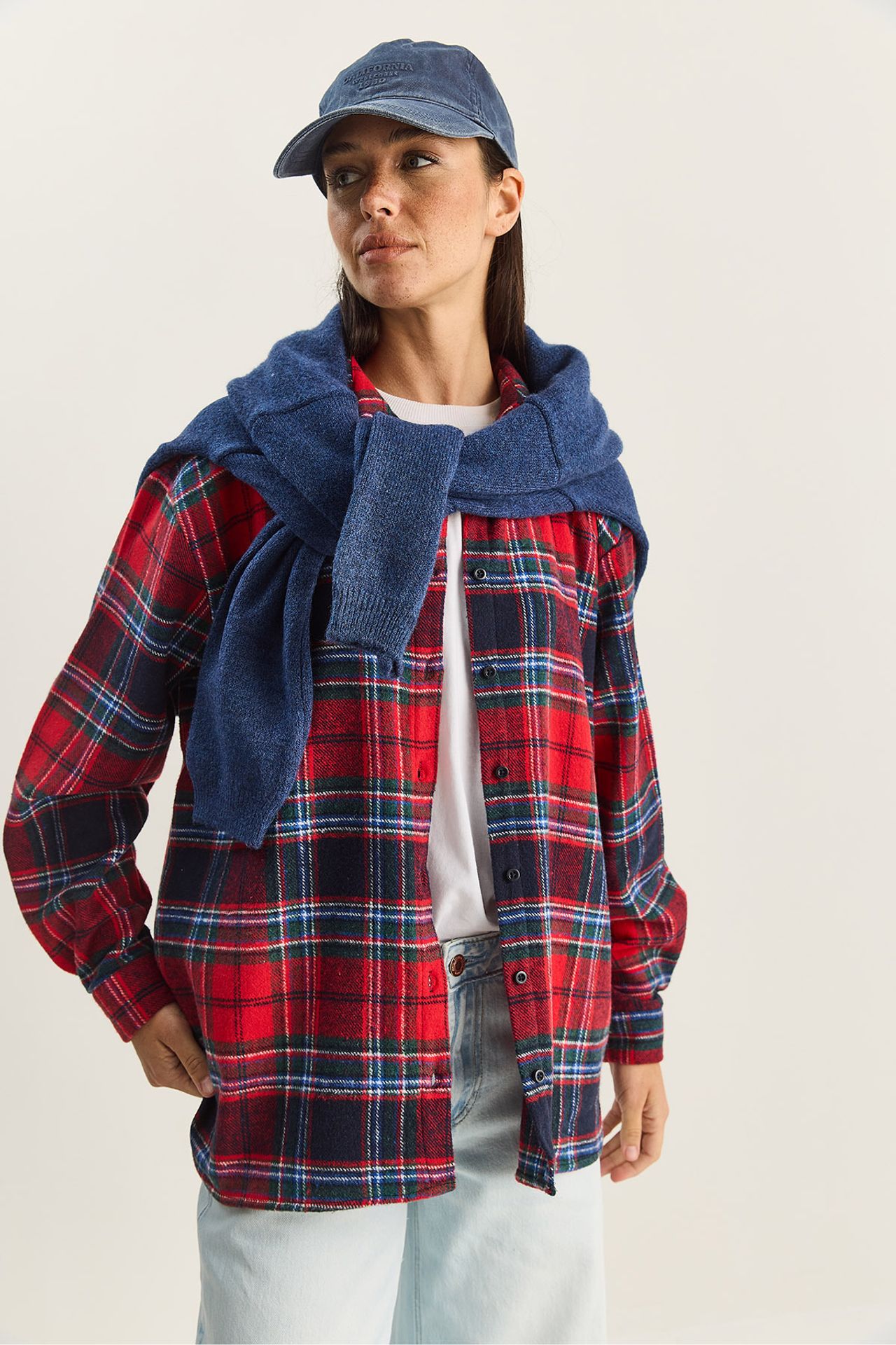 LUCCI Oversized Plaid Button-Up Shirt 2