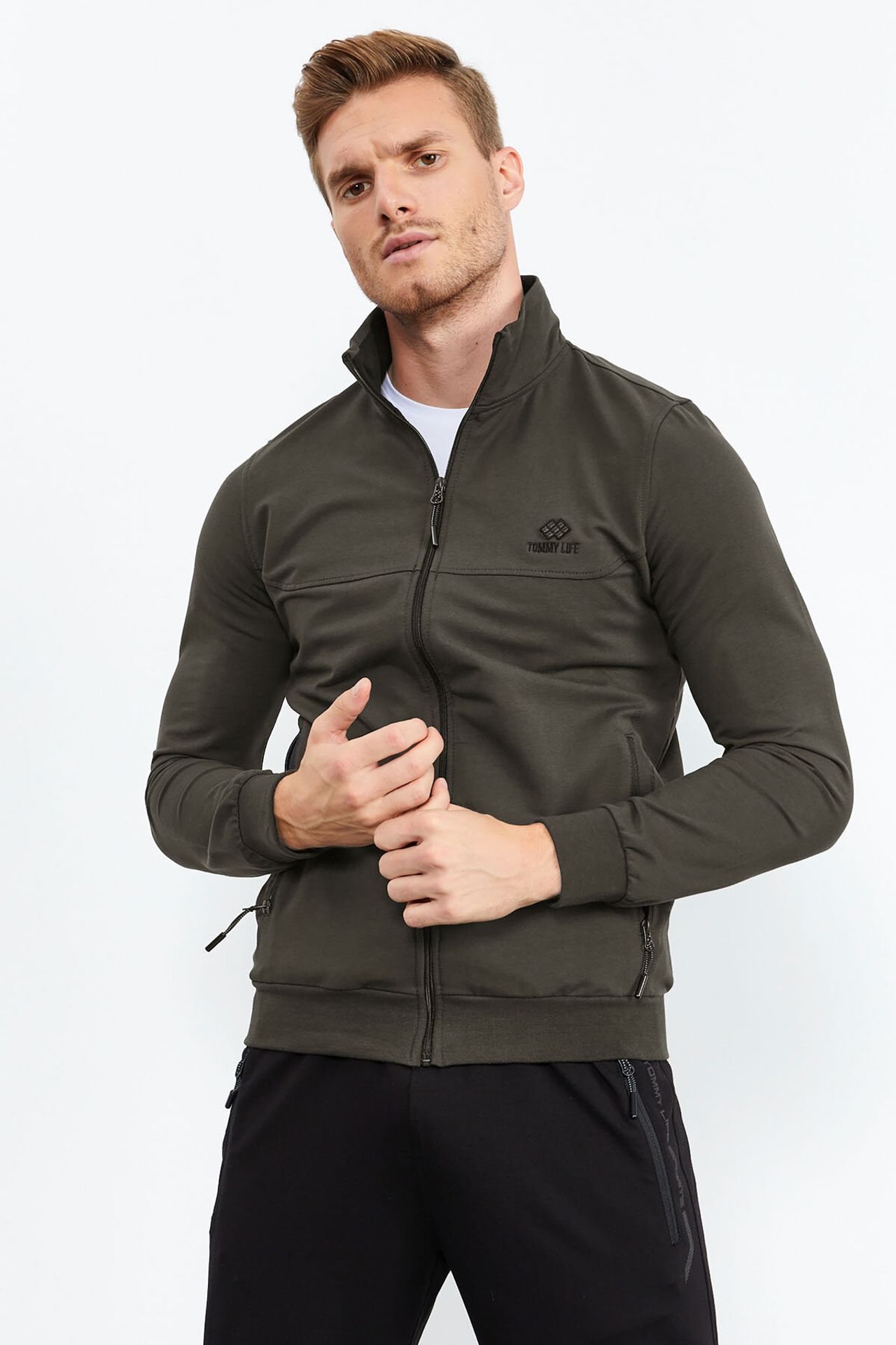 TOMMY Men's Zip-Front Sweatshirt And Pants Set 6