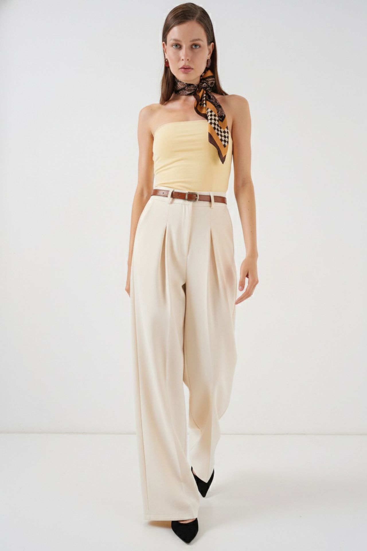 BDART High Waist Pleated Palazzo Pants 1