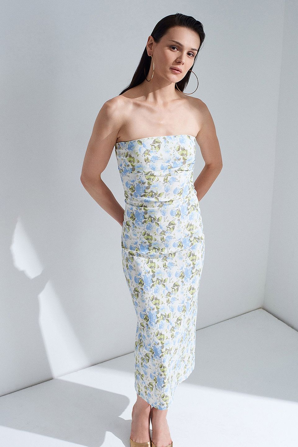 babyboo pink dress LORENZA MAXI FFFW24 up back ensures a EMILIO PUCCI Long Sleeve Size:Petite L
