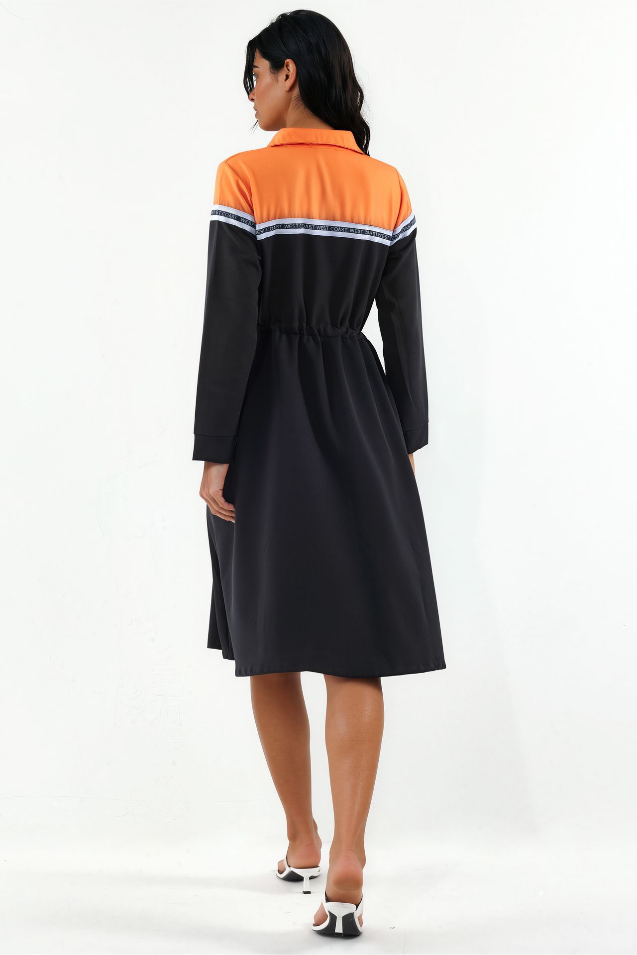 MSN Color-Blocked Midi Jersey Dress 5