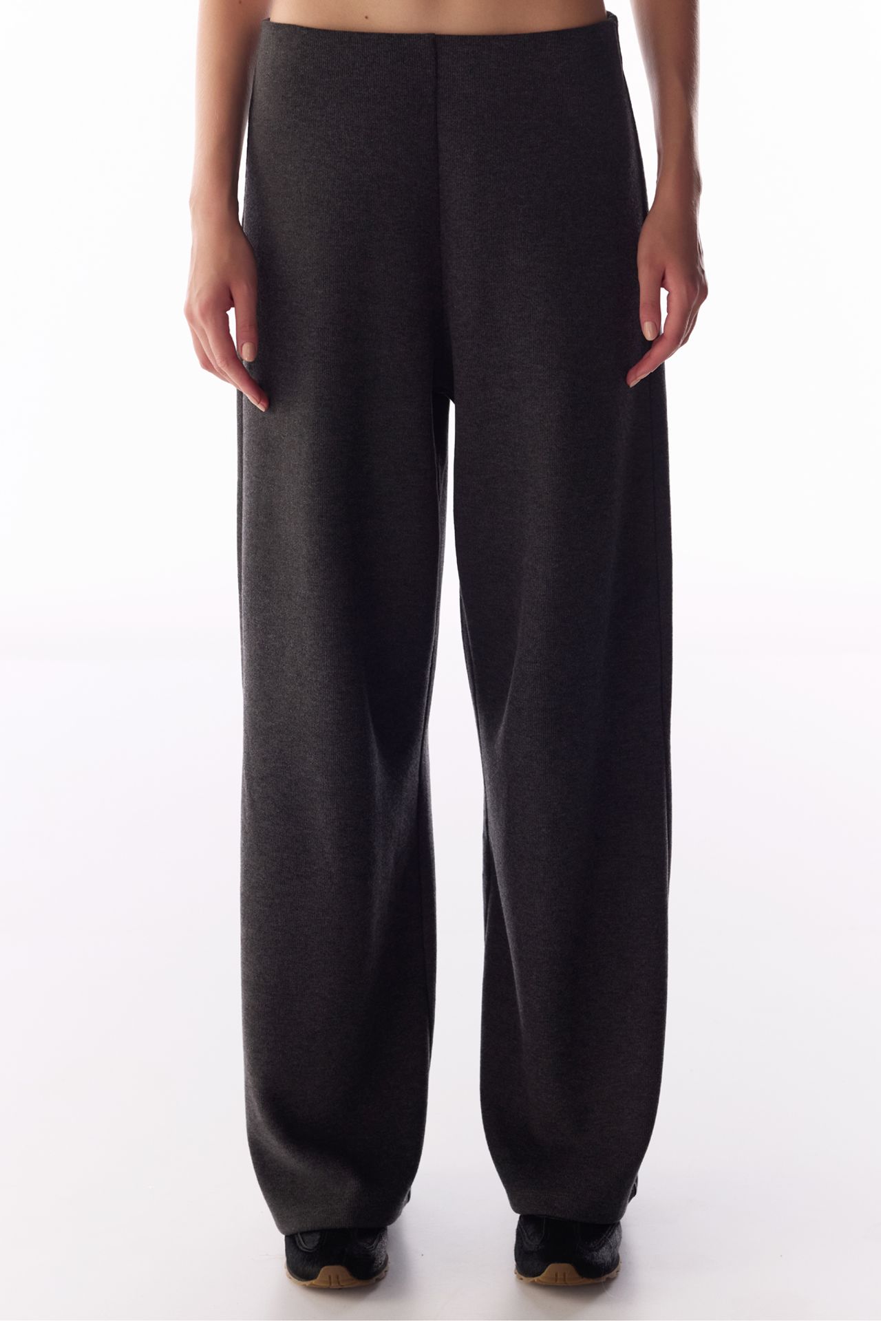 PENTI Warm Wide Leg Melange Pattern Pants 2