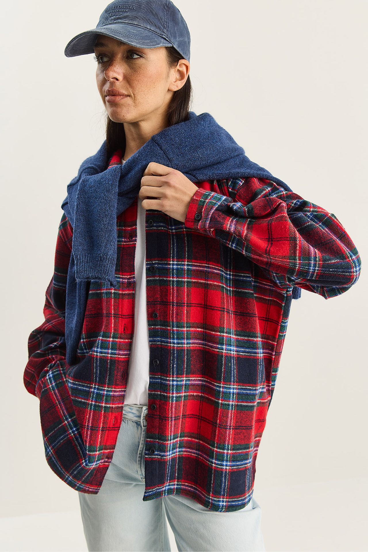 LUCCI Oversized Plaid Button-Up Shirt 3