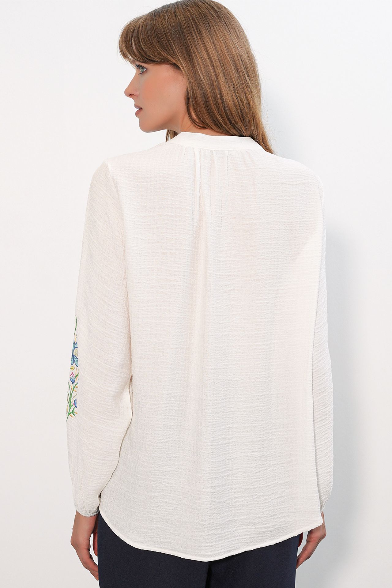 BDART Embroidered Oversized Crepe Blouse 5