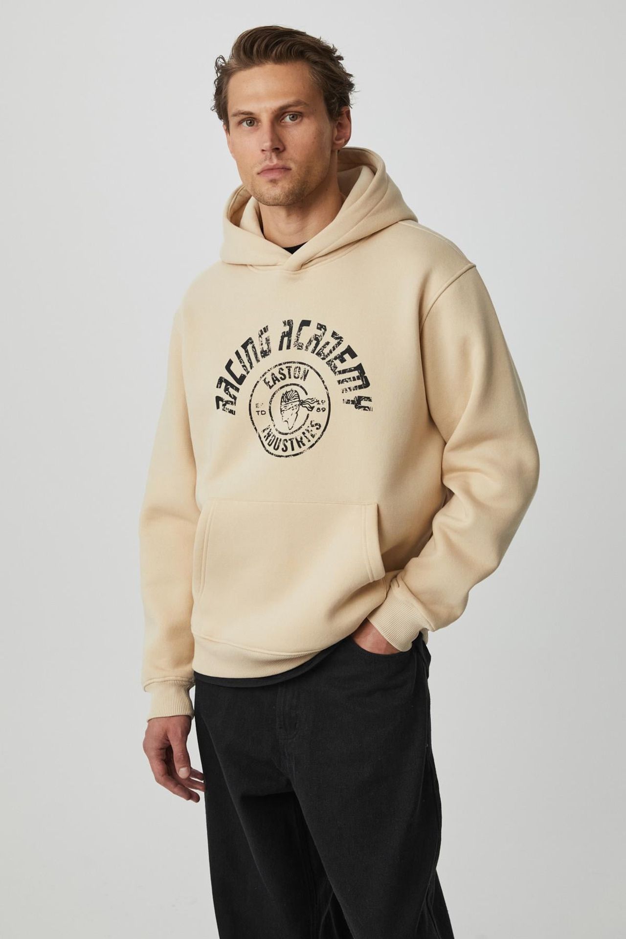 GRIMELANGE Baskılı Kapüşonlu Oversize Sweatshirt 2