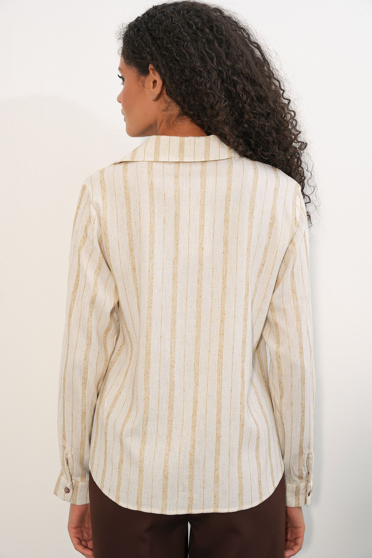 BDART Striped Linen Blend Shirt With Tie Detail 6