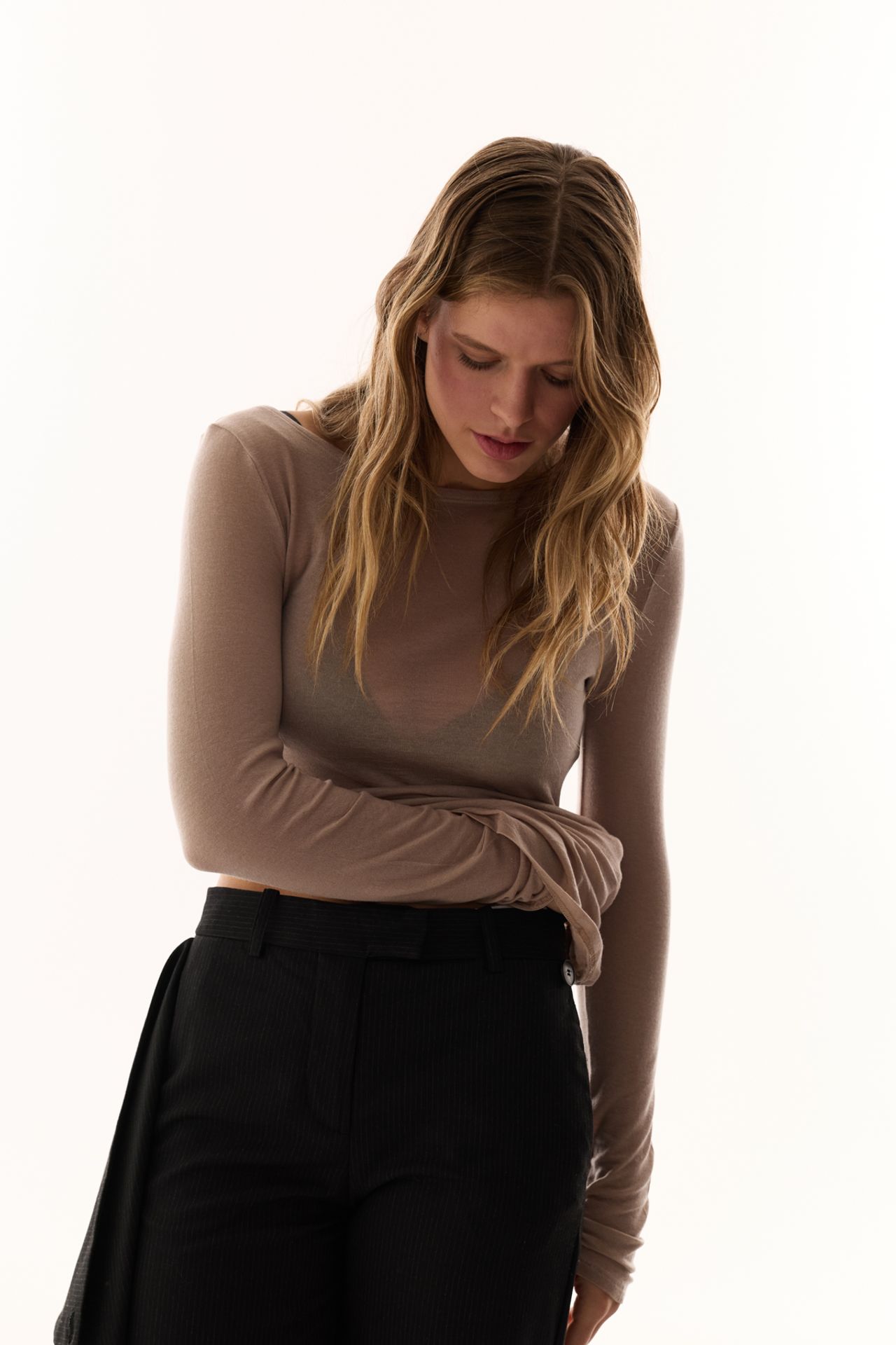 PENTI Cashmere Blend Boat Neck Long Sleeve Top 5
