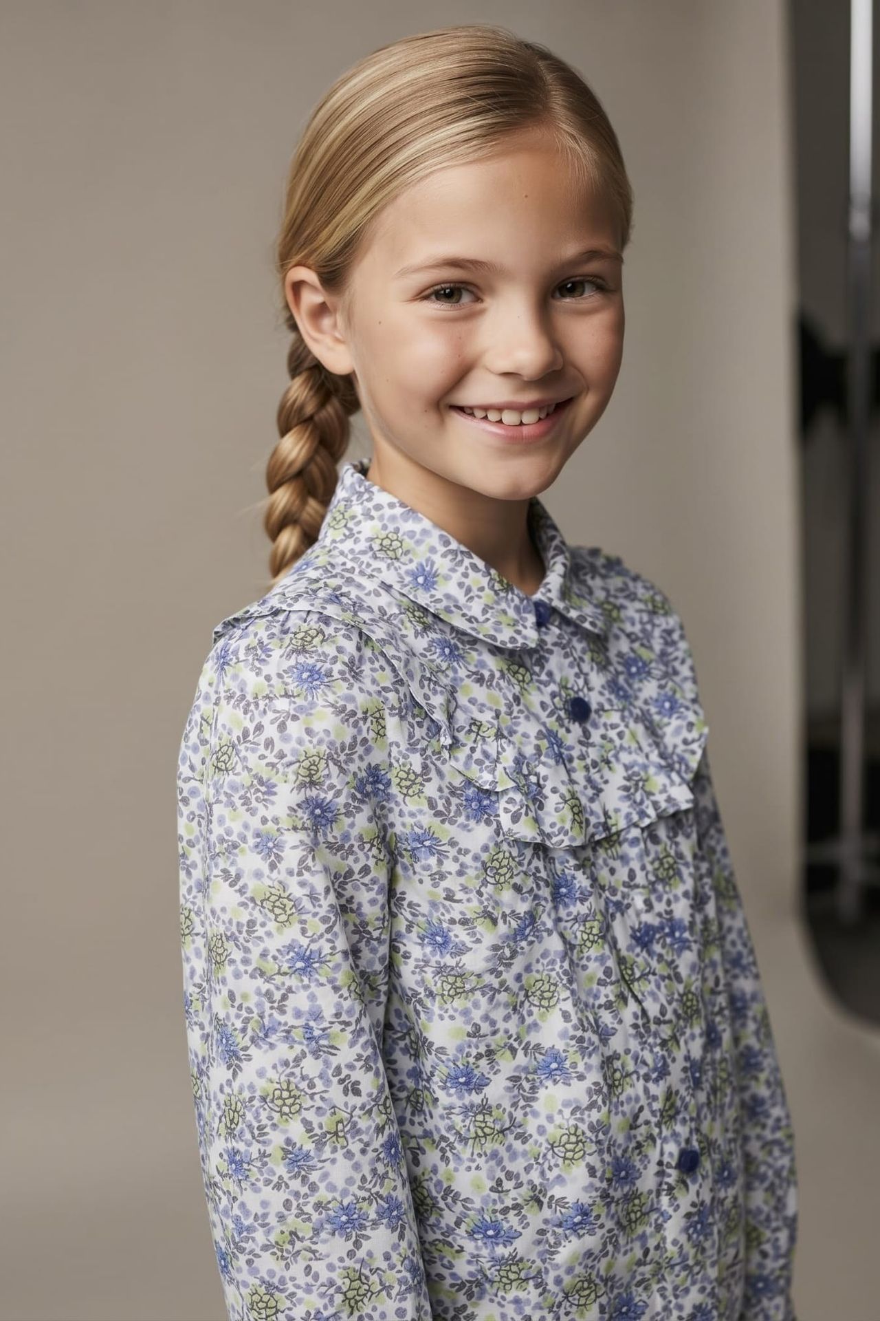 HİLAL AKINCI KİDS Floral Button Long Sleeve Shirt 3