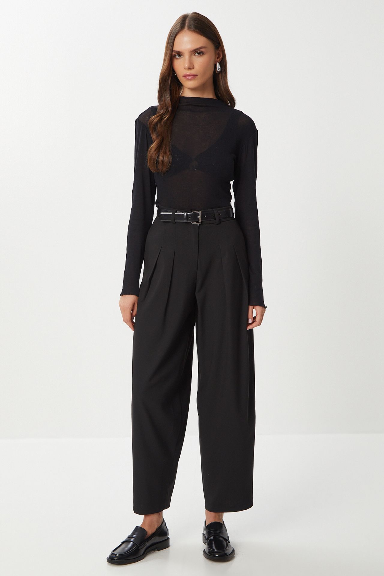 ISTANBUL High Waist Pleated Tailored Trousers 1