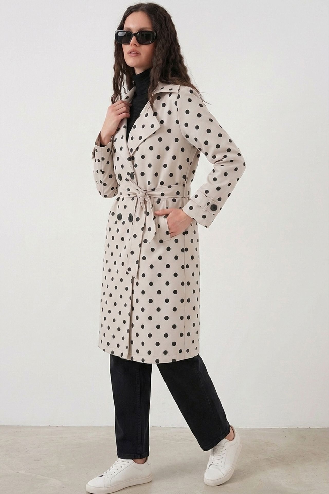 BDART Belted Long-Sleeve Trench Coat 2