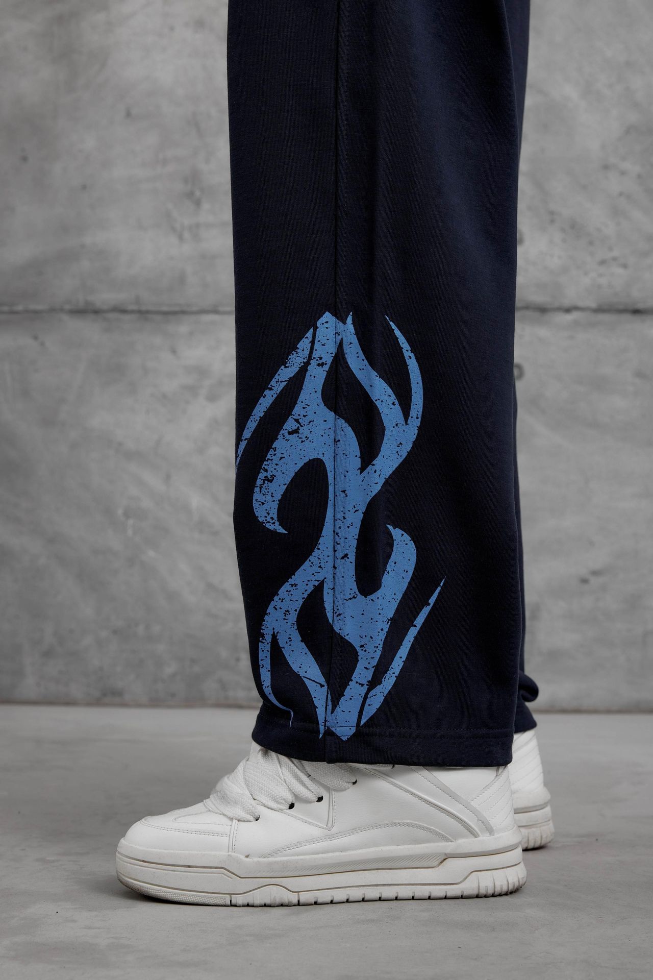 NOMARC Desenli Geniş Paça Büzgü İpli Jogger 4