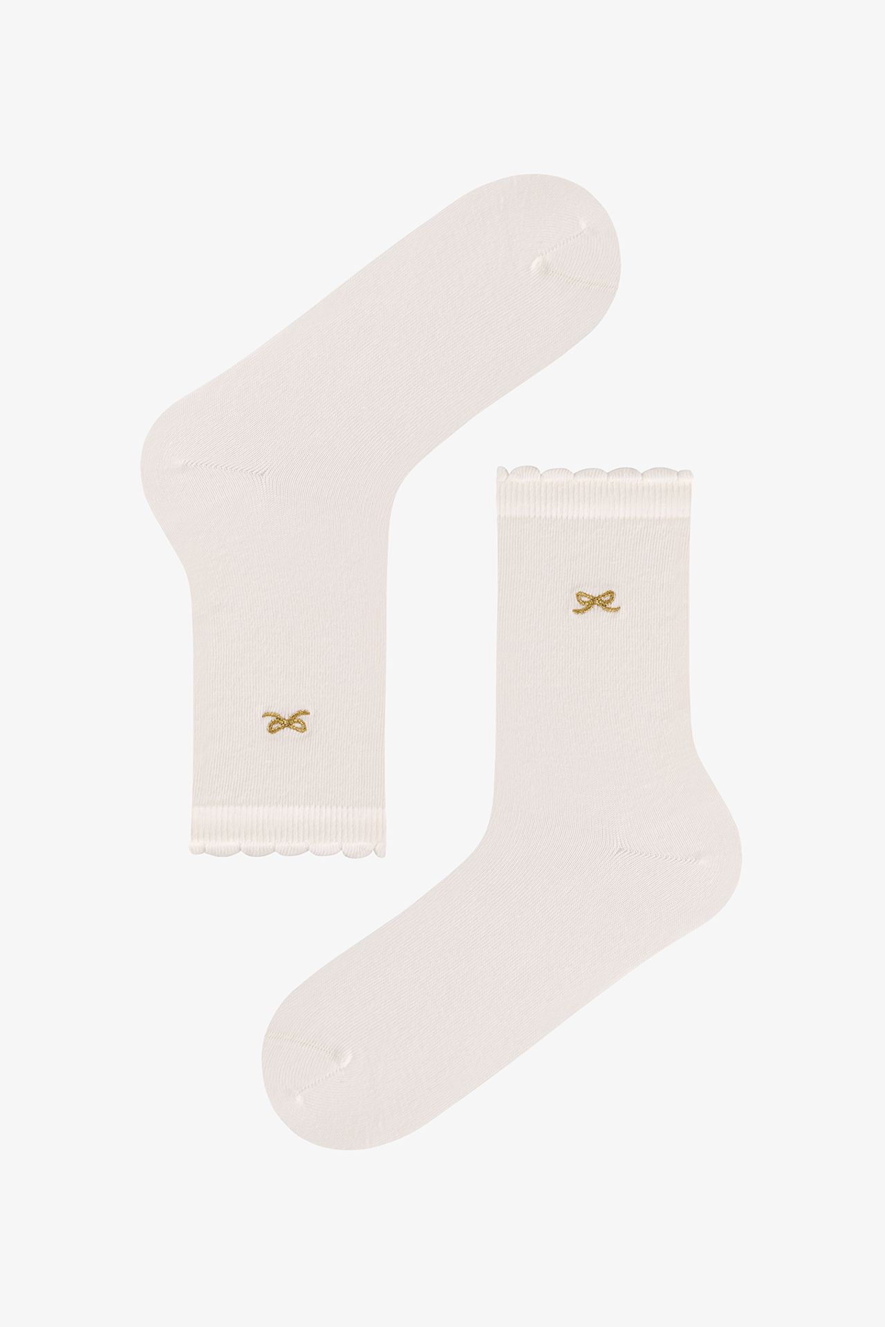 PENTI Frilled Bowtie Bow Print 2-Pack Ankle Socks 3