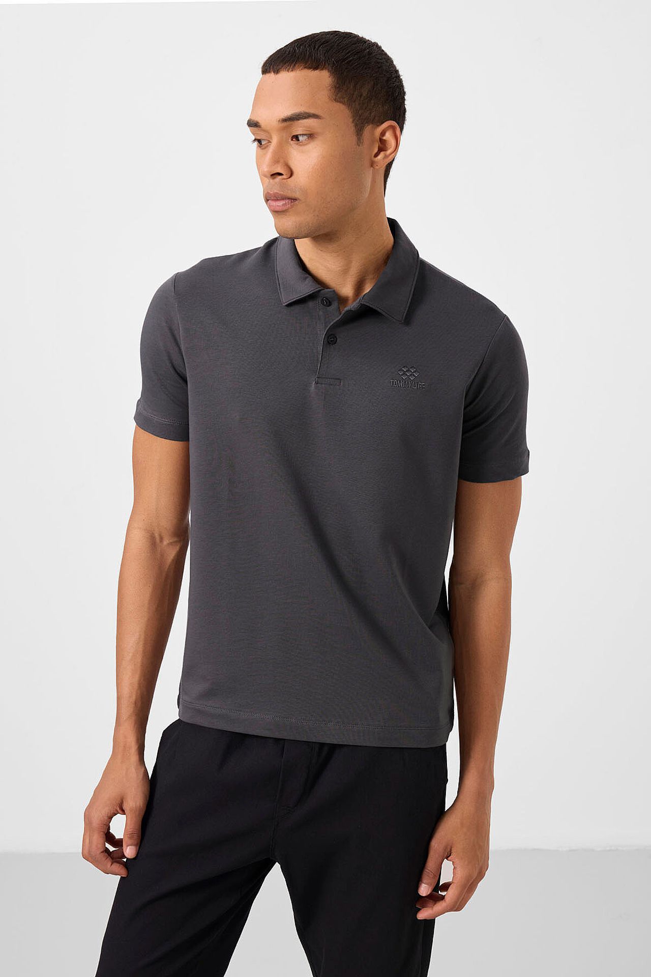 TOMMY Men's Cotton Elastane Polo T-Shirt 4