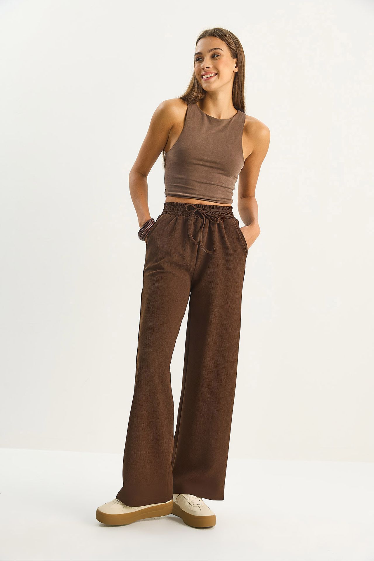 LUCCI High Waist Wide Leg Pants 5
