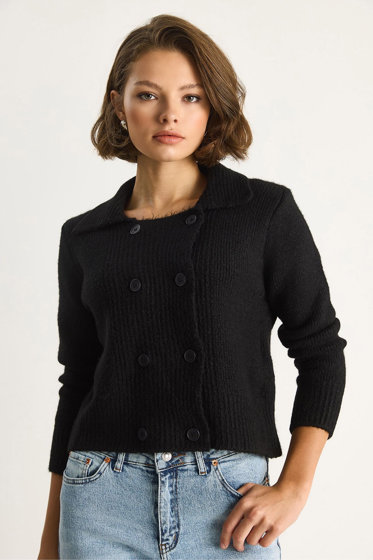 LUCCI Ribbed Knitwear Cardigan