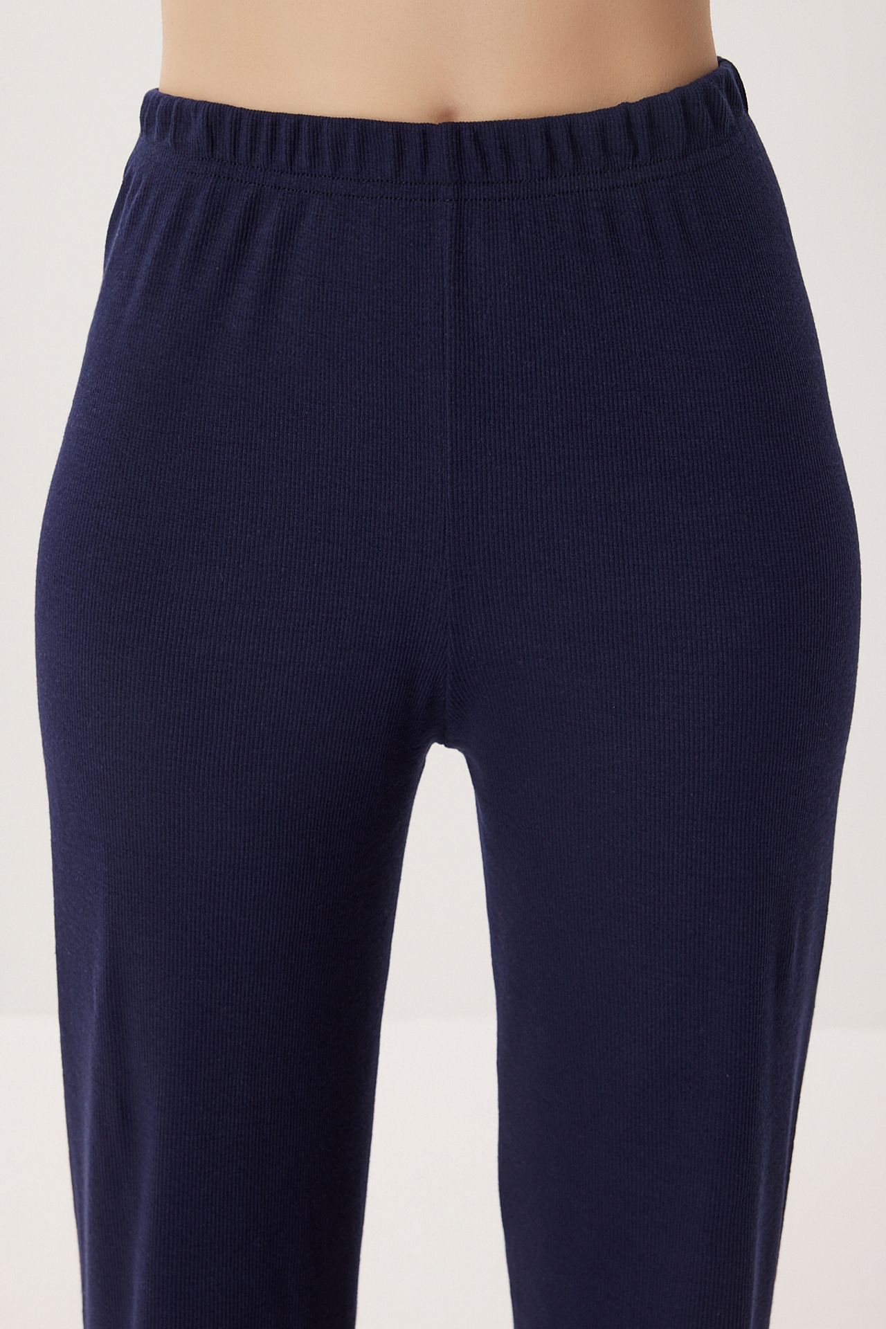 ISTANBUL Mid-Waist Wide-Leg Knit Lounge Bottoms 6