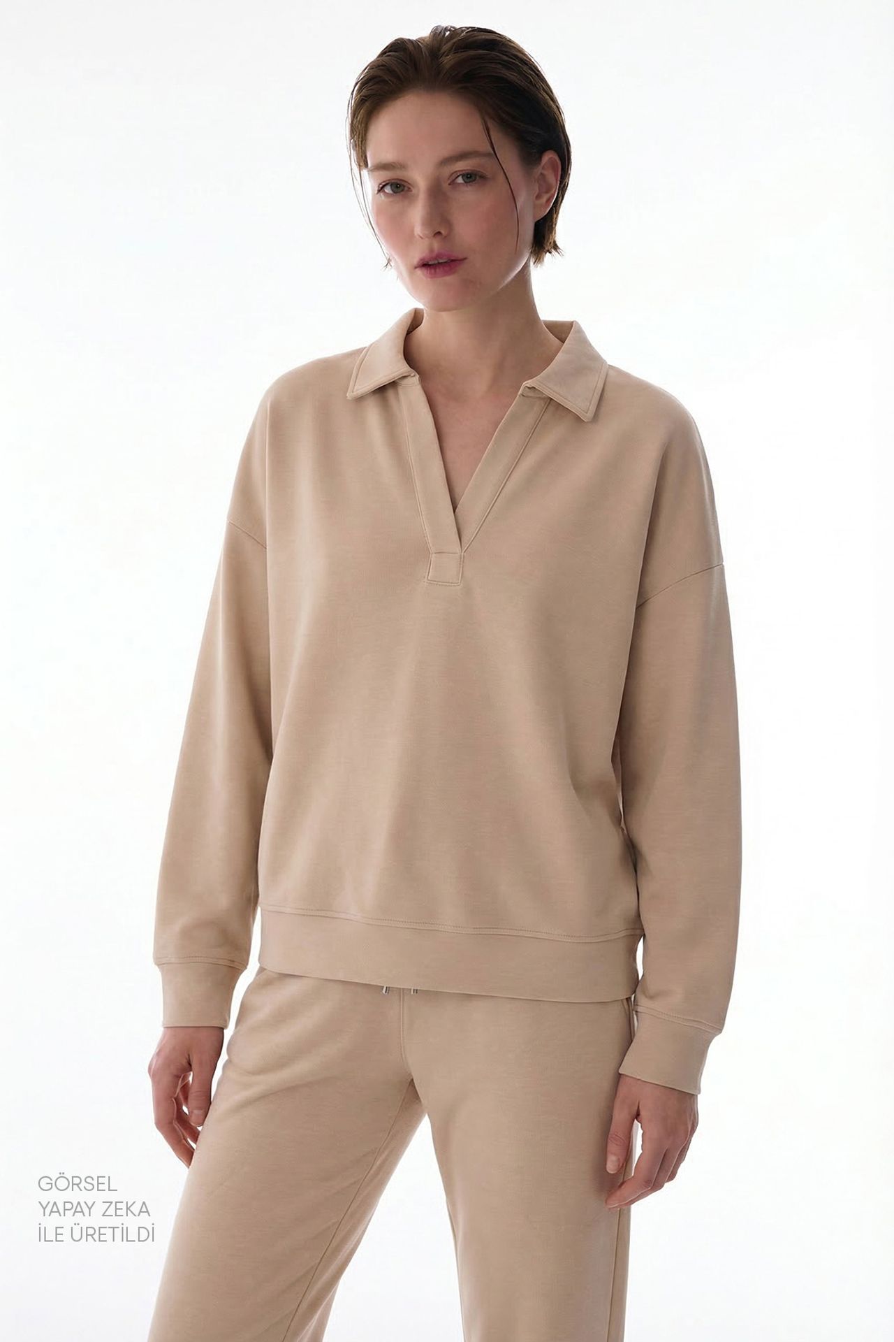 PENTI Polo Collar Modal Sweatshirt 2