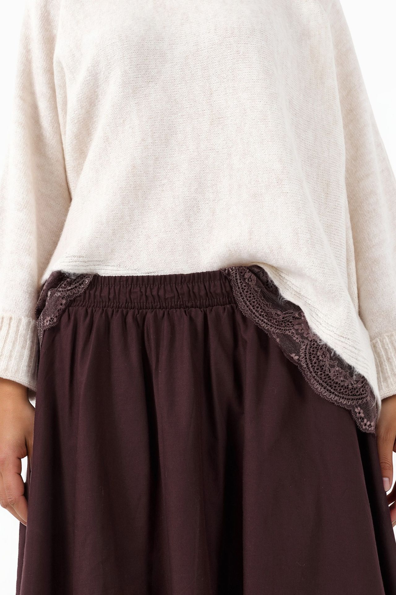 BUSEM High-Waist A-Line Midi Skirt 4