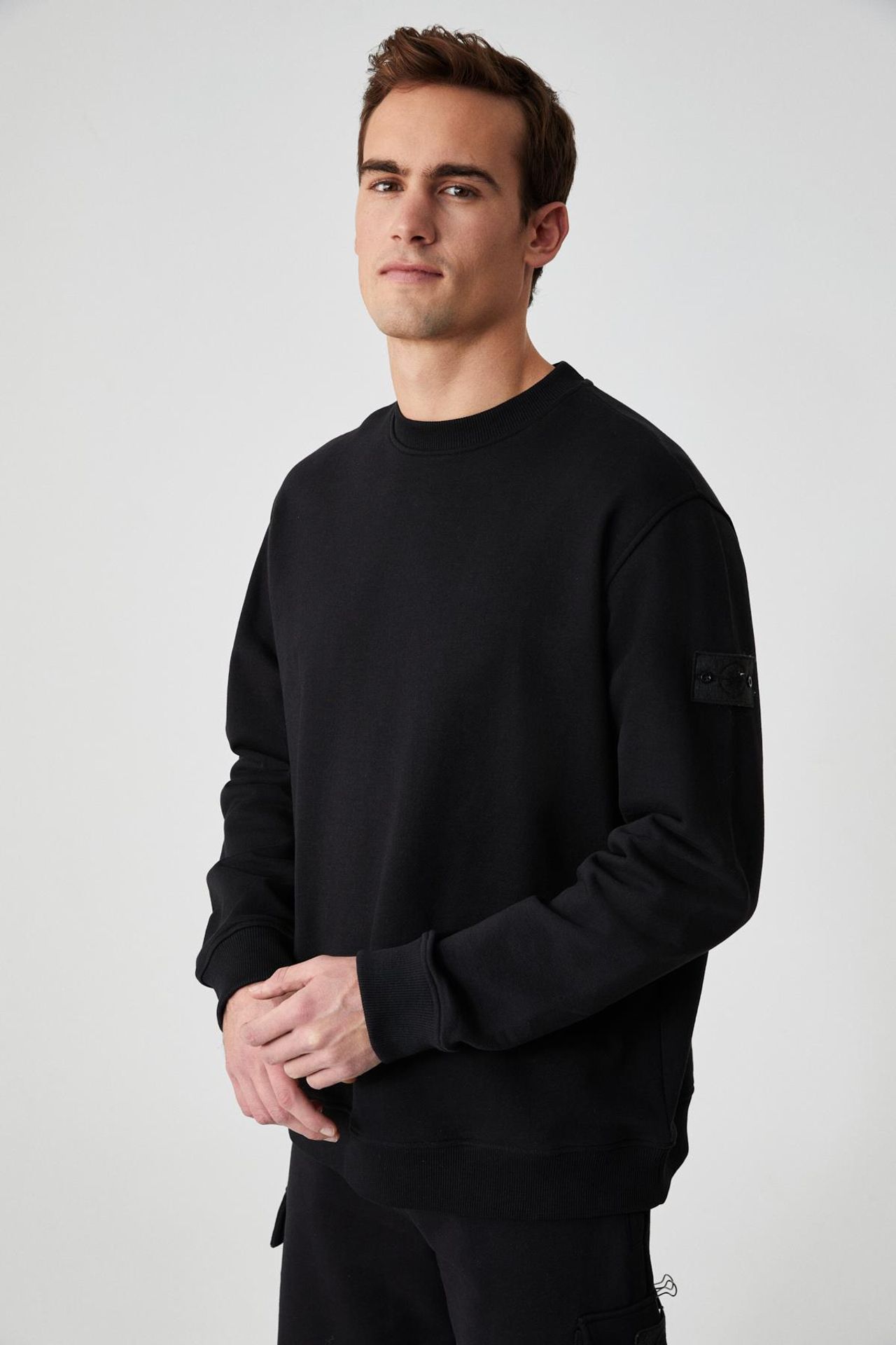 GRIMELANGE Nakışlı Bisiklet Yaka Sweatshirt 1