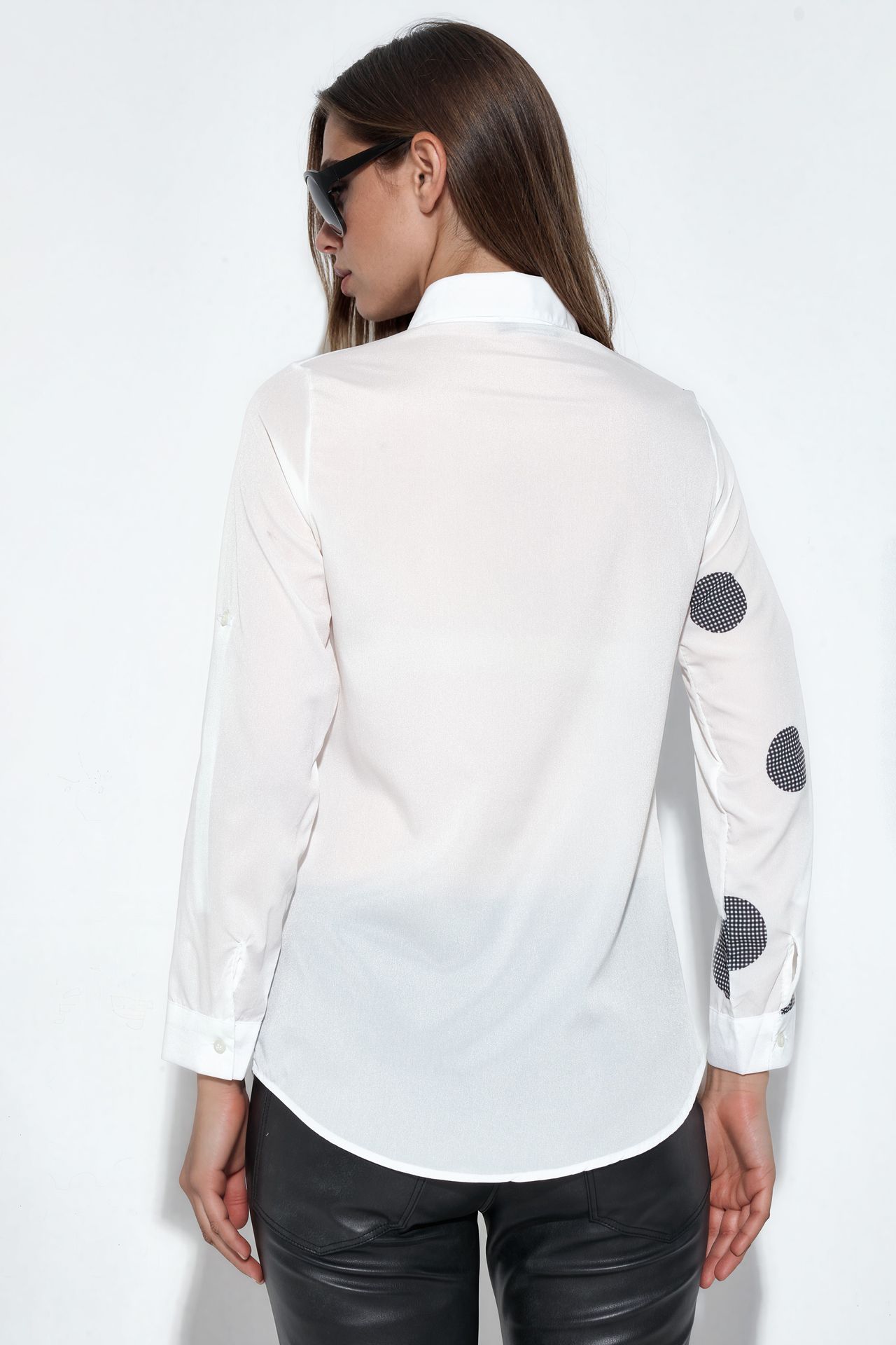 MSN Polka Dot Crepe Shirt 5