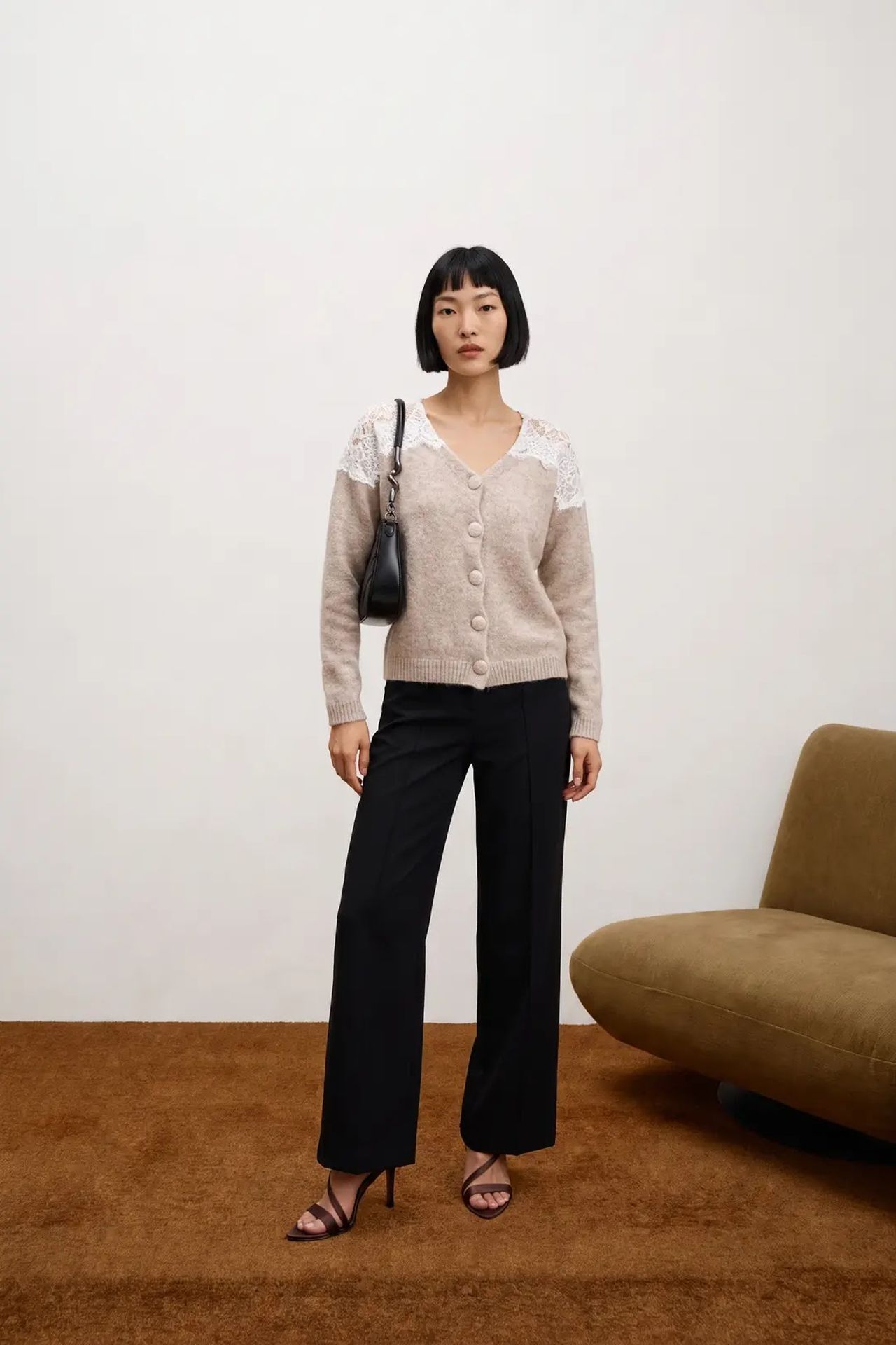 MY FASHION Open Front Relaxed Knit Cardigan 2